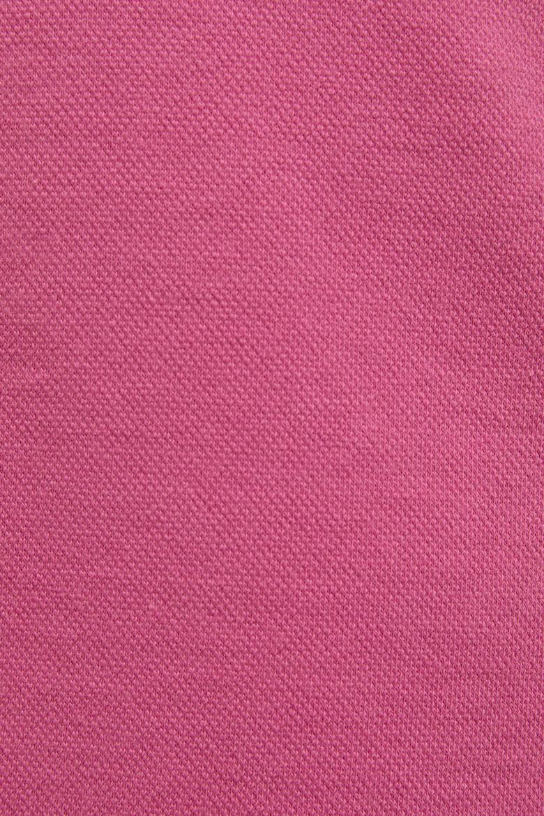 Kız Çocuk Polo Yaka Fuşya Basic Tişört - 50328218018