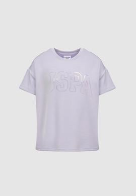 Kız Çocuk Bisiklet Yaka Lila Tişört - 50325722005