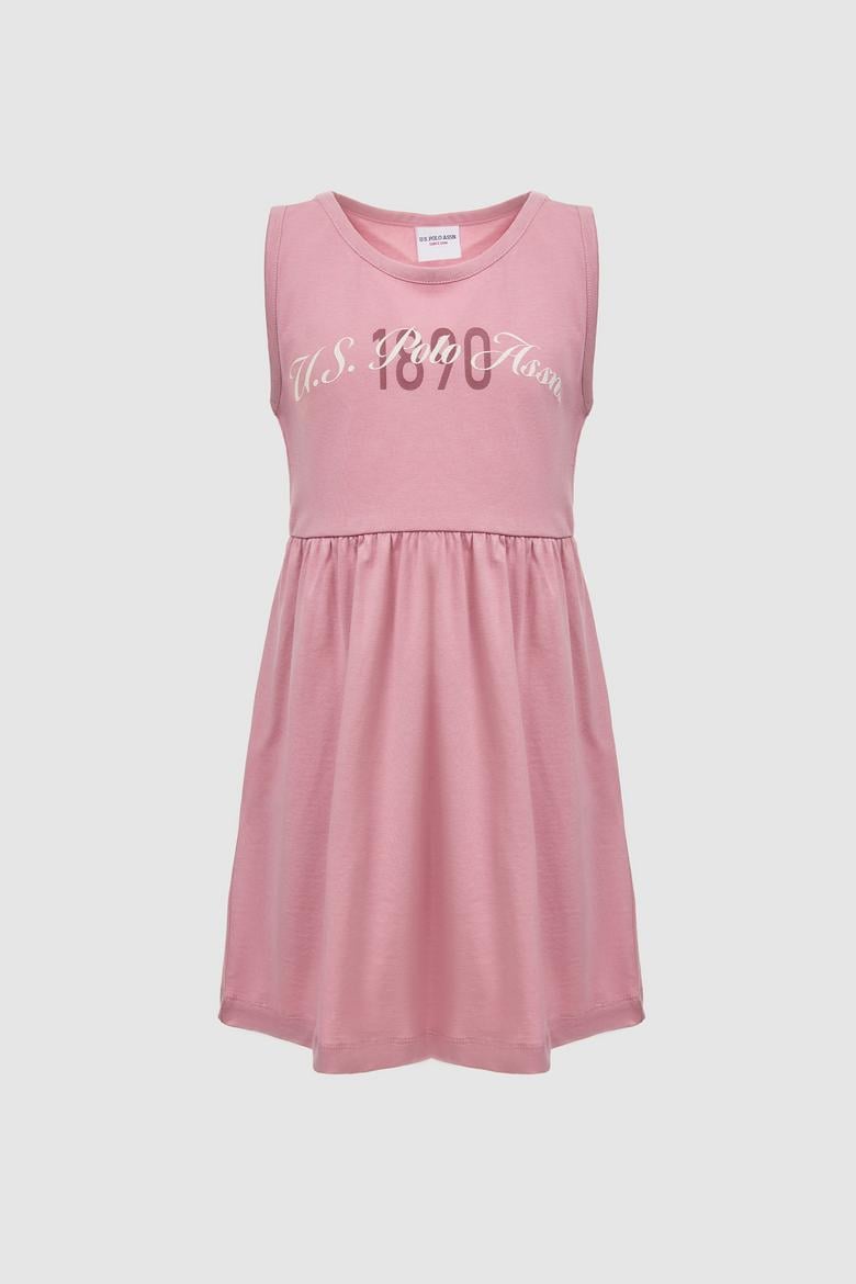 Kız Çocuk Pembe Bisiklet Yaka Elbise - 50327336004