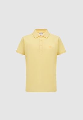 Kız Çocuk Polo Yaka Açık Sarı Basic Tişört - 50328218090