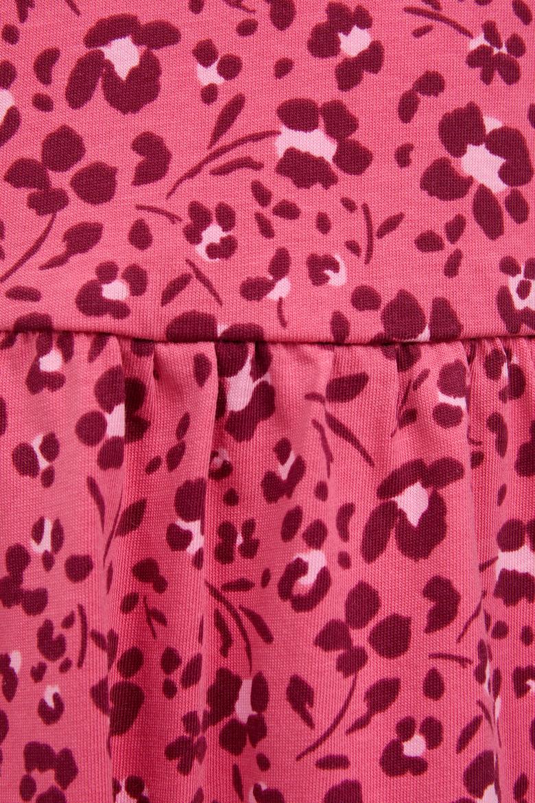 Kız Çocuk Pembe Bisiklet Yaka Elbise - 50327332007