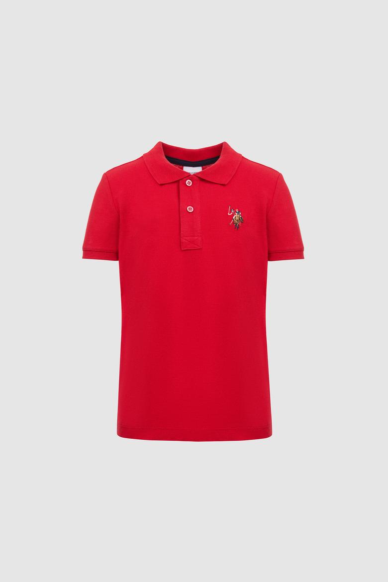 Erkek Çocuk Kırmızı Polo Yaka Basic Tişört - 50325608054