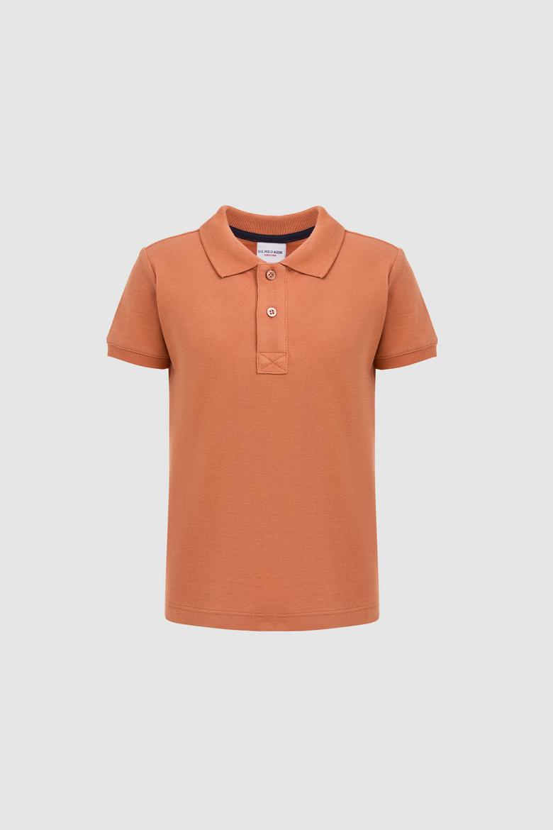 Erkek Çocuk Gül Kurusu Polo Yaka Basic Tişört - 50325608036