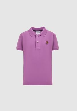 Erkek Çocuk Menekşe Polo Yaka Basic Tişört - 50325608072