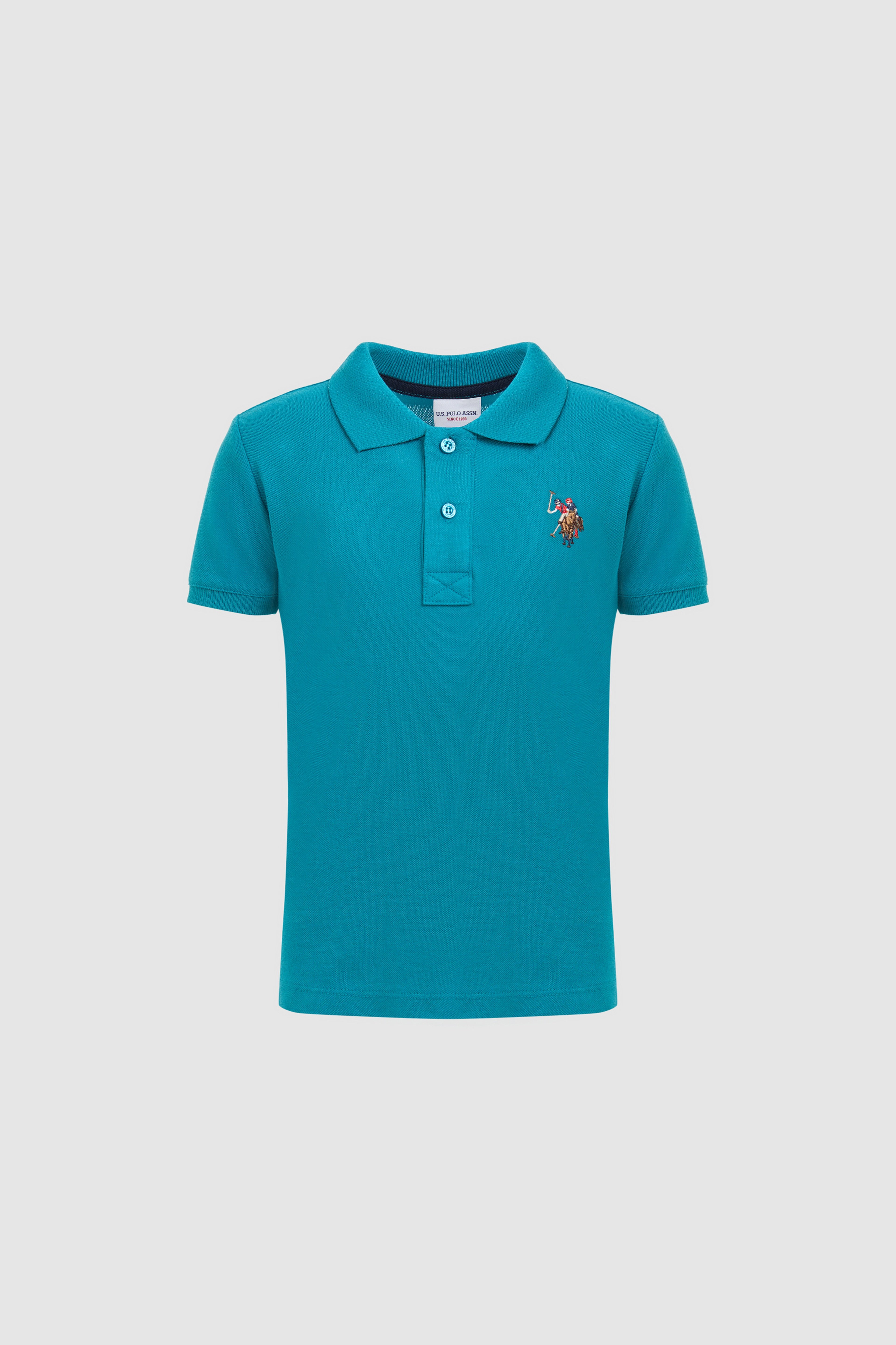 Erkek Çocuk Petrol Polo Yaka Basic Tişört