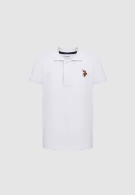 Erkek Çocuk Beyaz Polo Yaka Basic Tişört - 50325608026