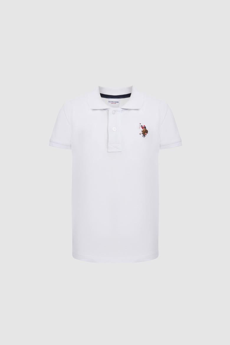 Erkek Çocuk Beyaz Polo Yaka Basic Tişört - 50325608026