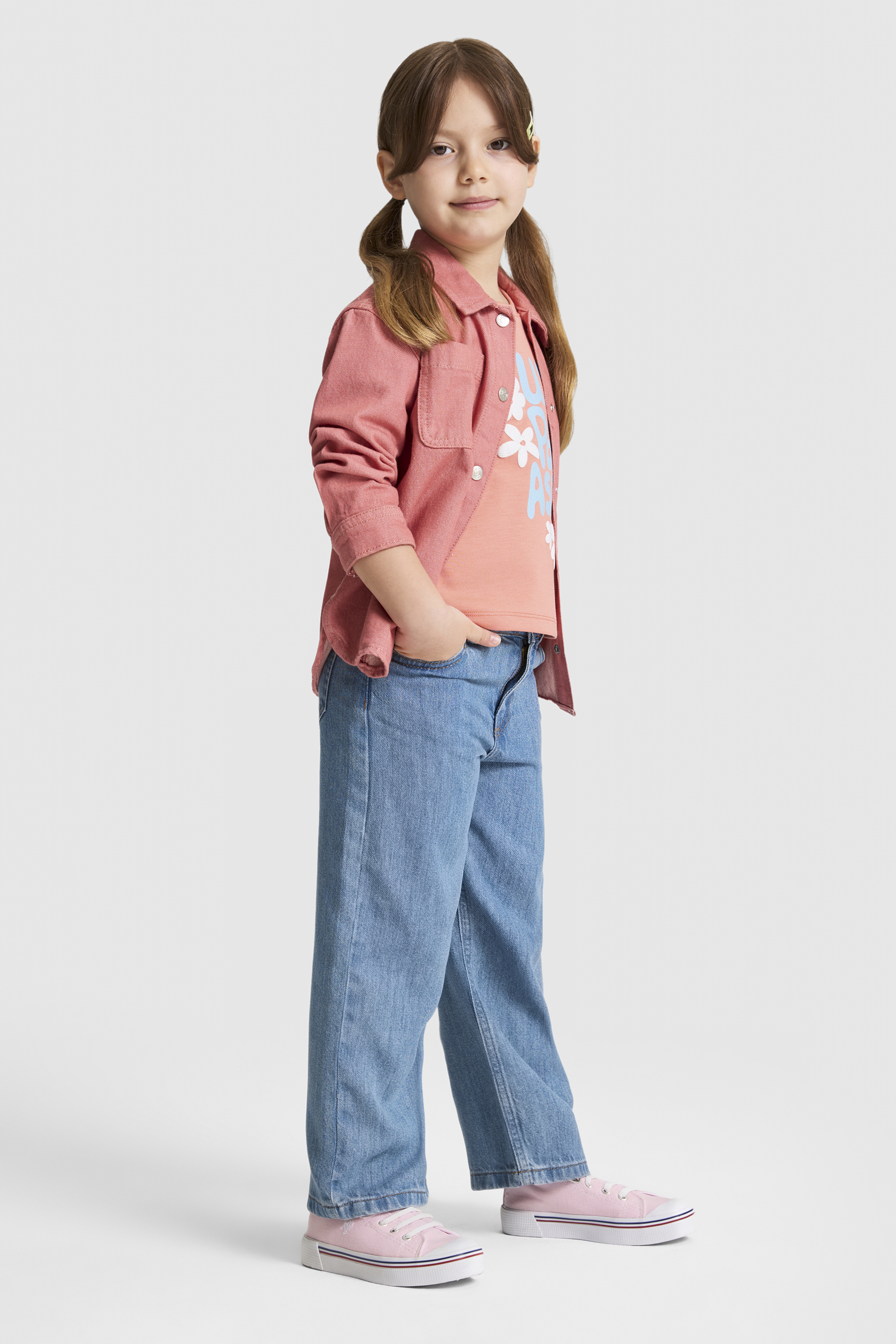 Kız Çocuk Açık Mavi Jean Pantolon - Image 3