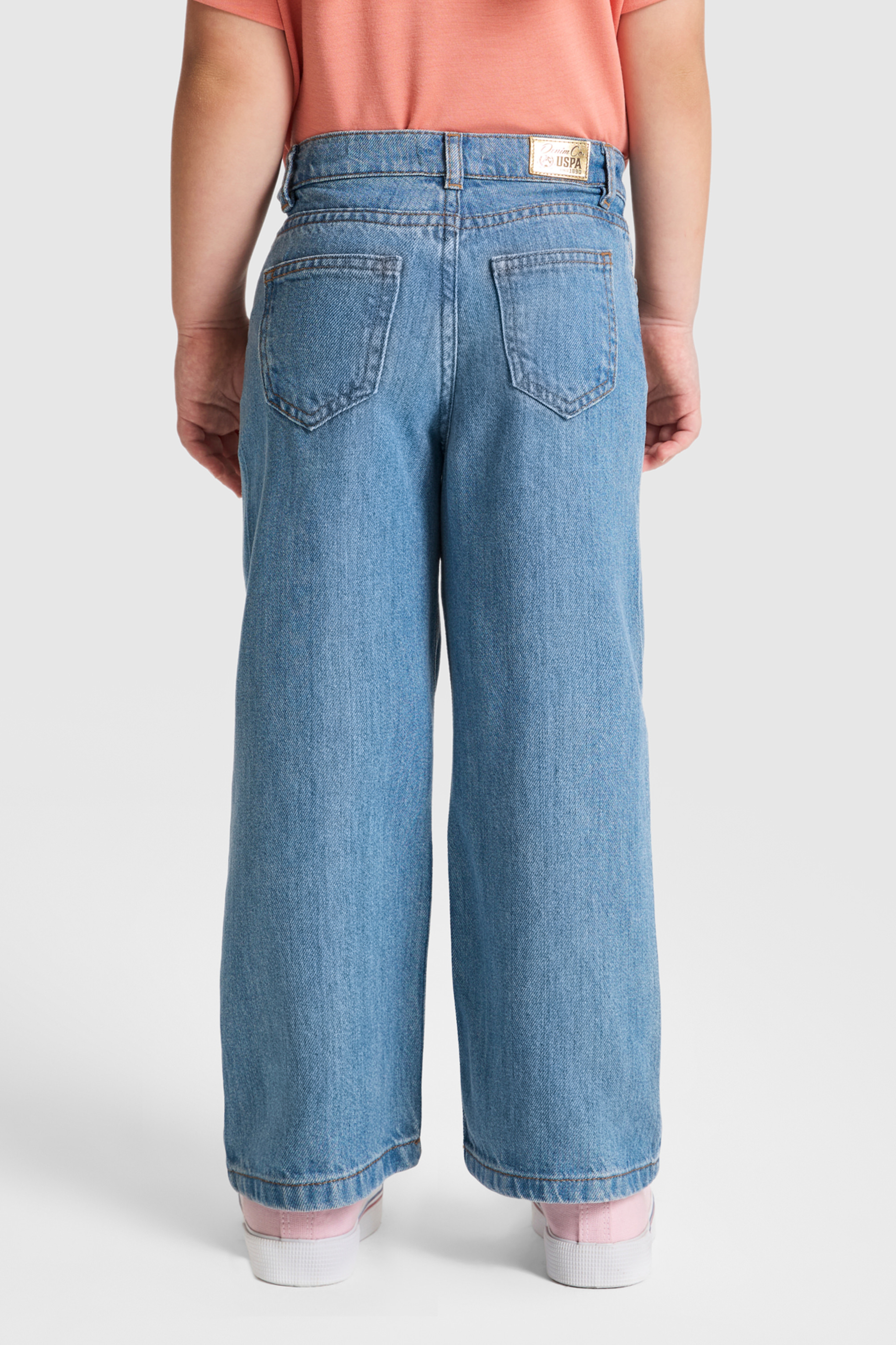 Kız Çocuk Açık Mavi Jean Pantolon - Image 4