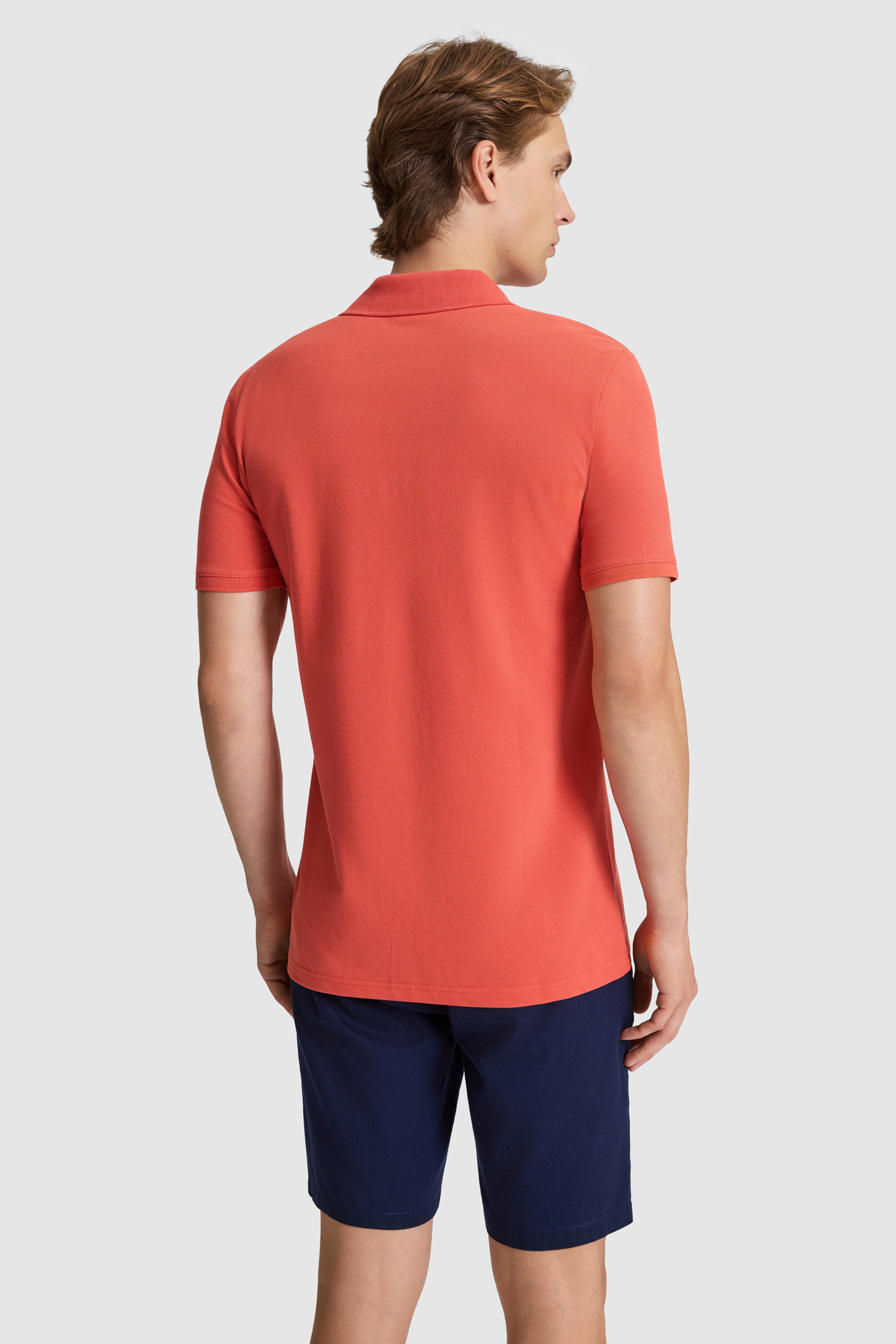Erkek Kremit Regular Fit Polo Yaka Basic Tişört - Image 5