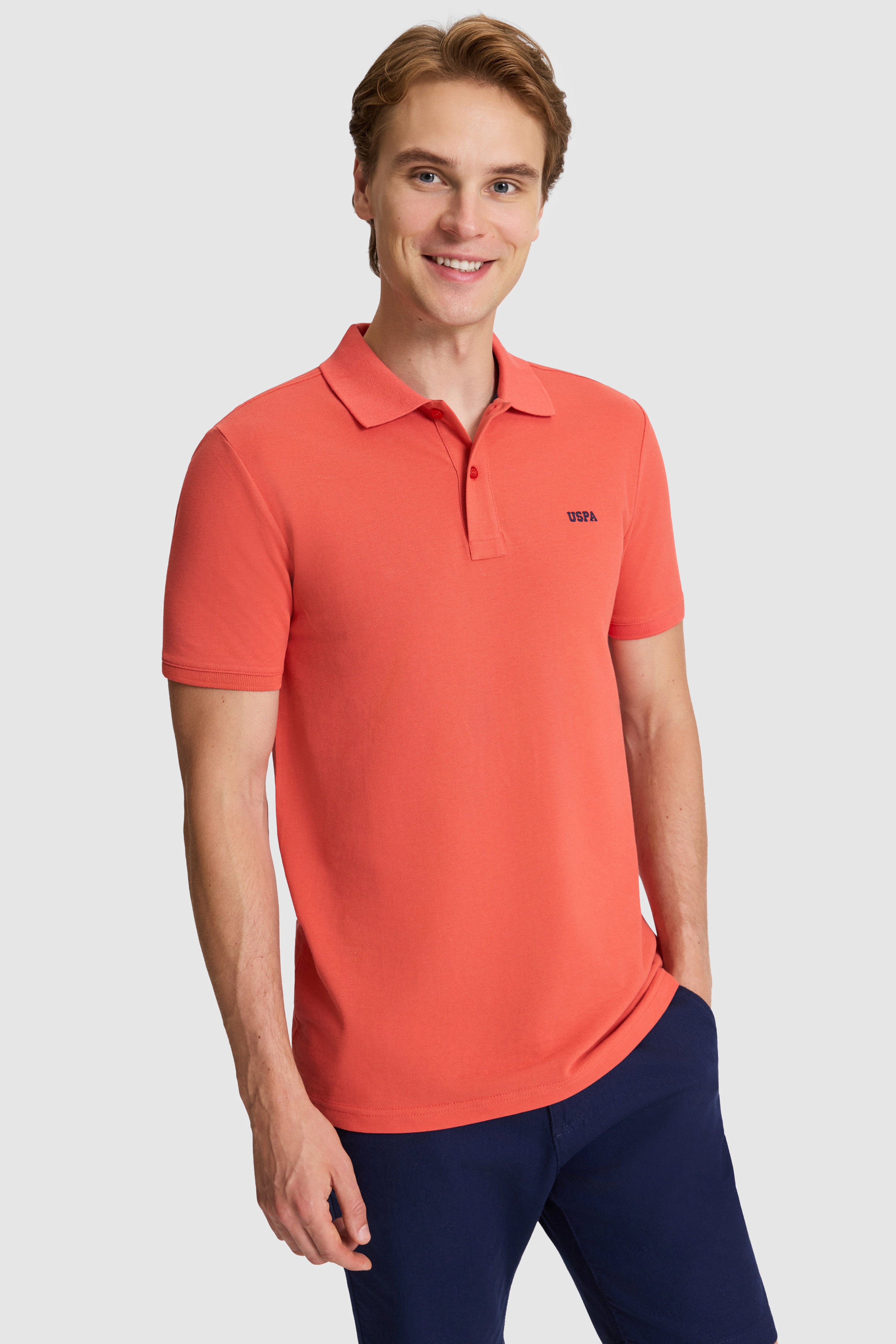 Erkek Kremit Regular Fit Polo Yaka Basic Tişört