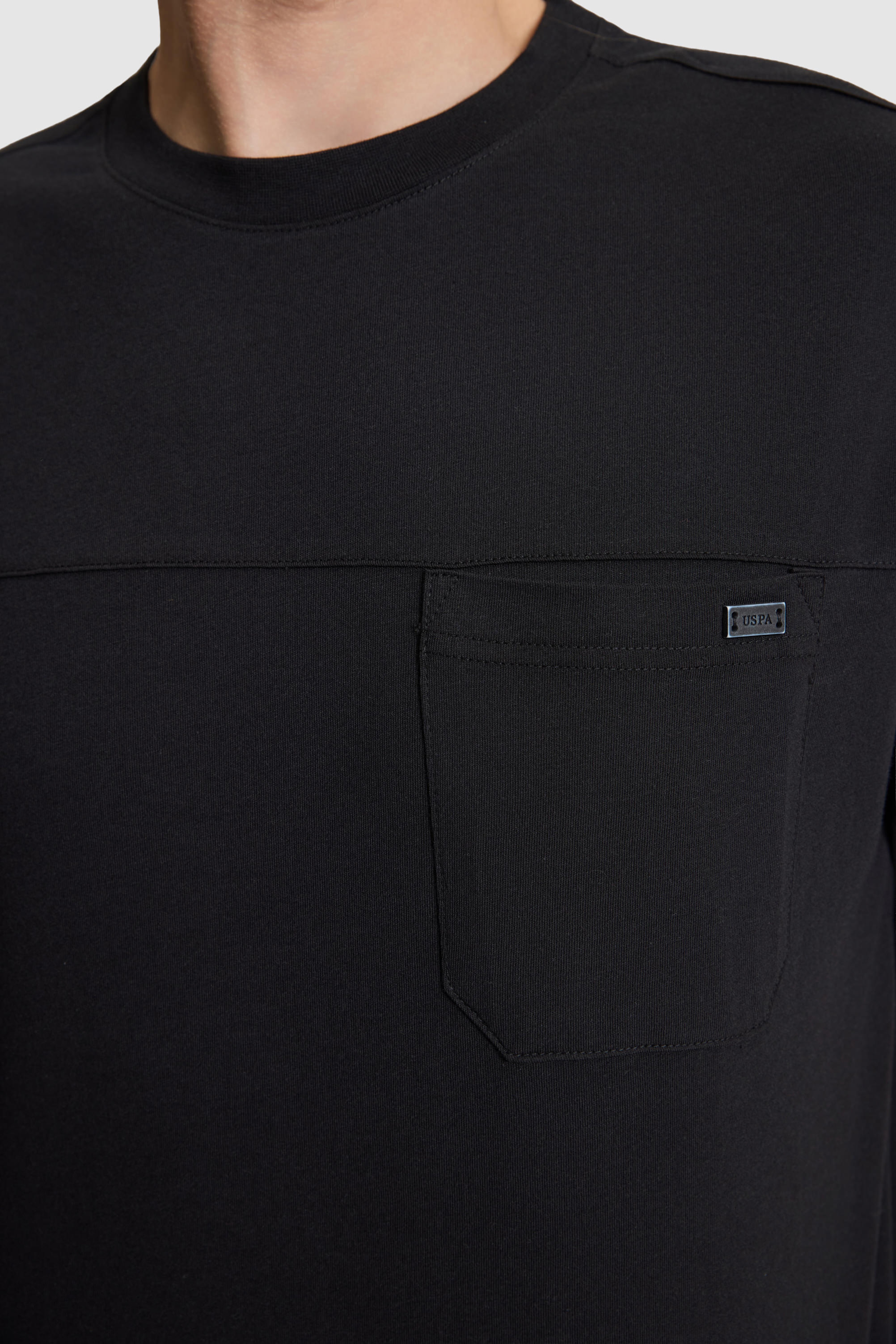 Erkek Siyah Comfort Fit Bisiklet Yaka Tişört - Image 7