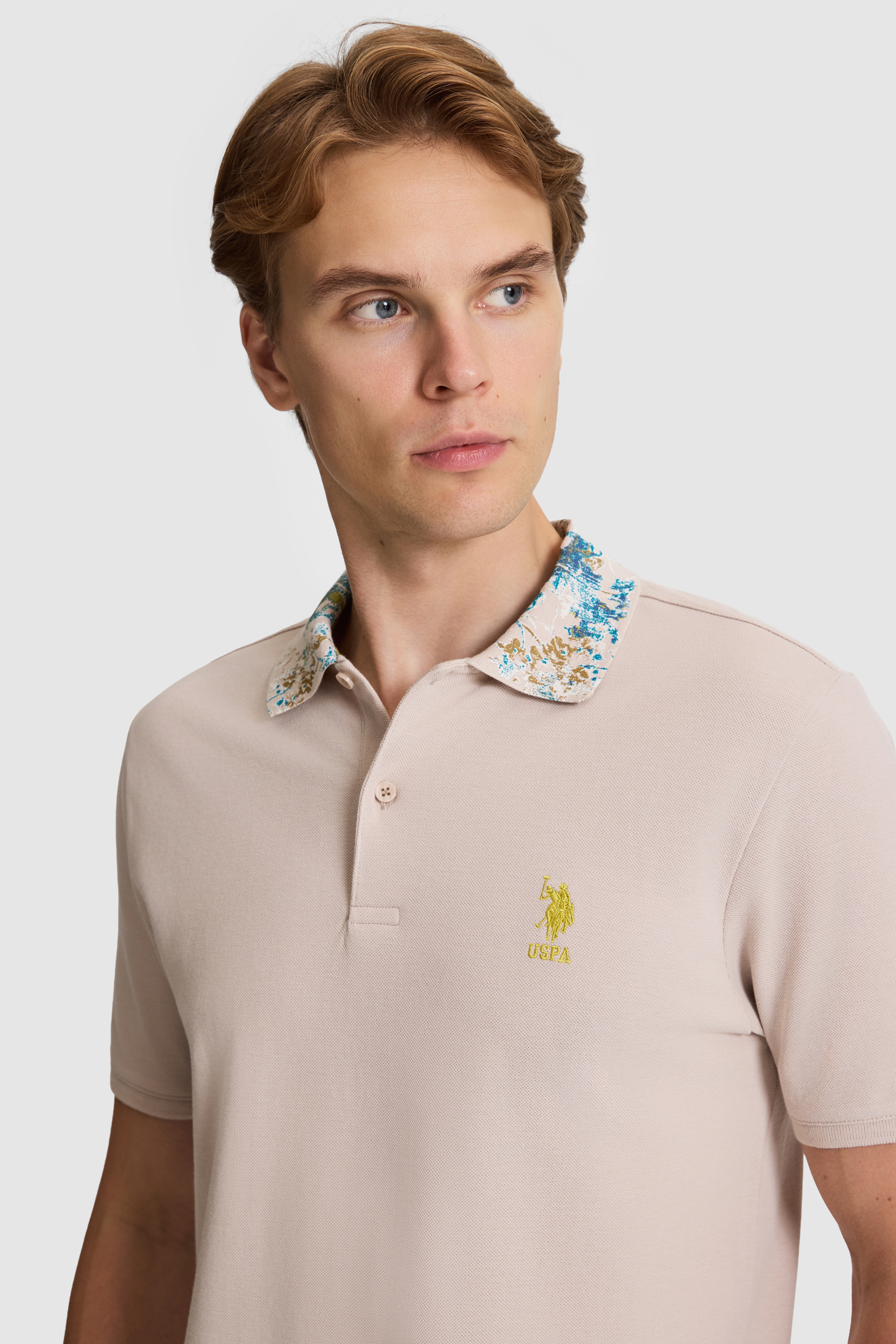 Erkek Taş Regular Fit Polo Yaka Tişört