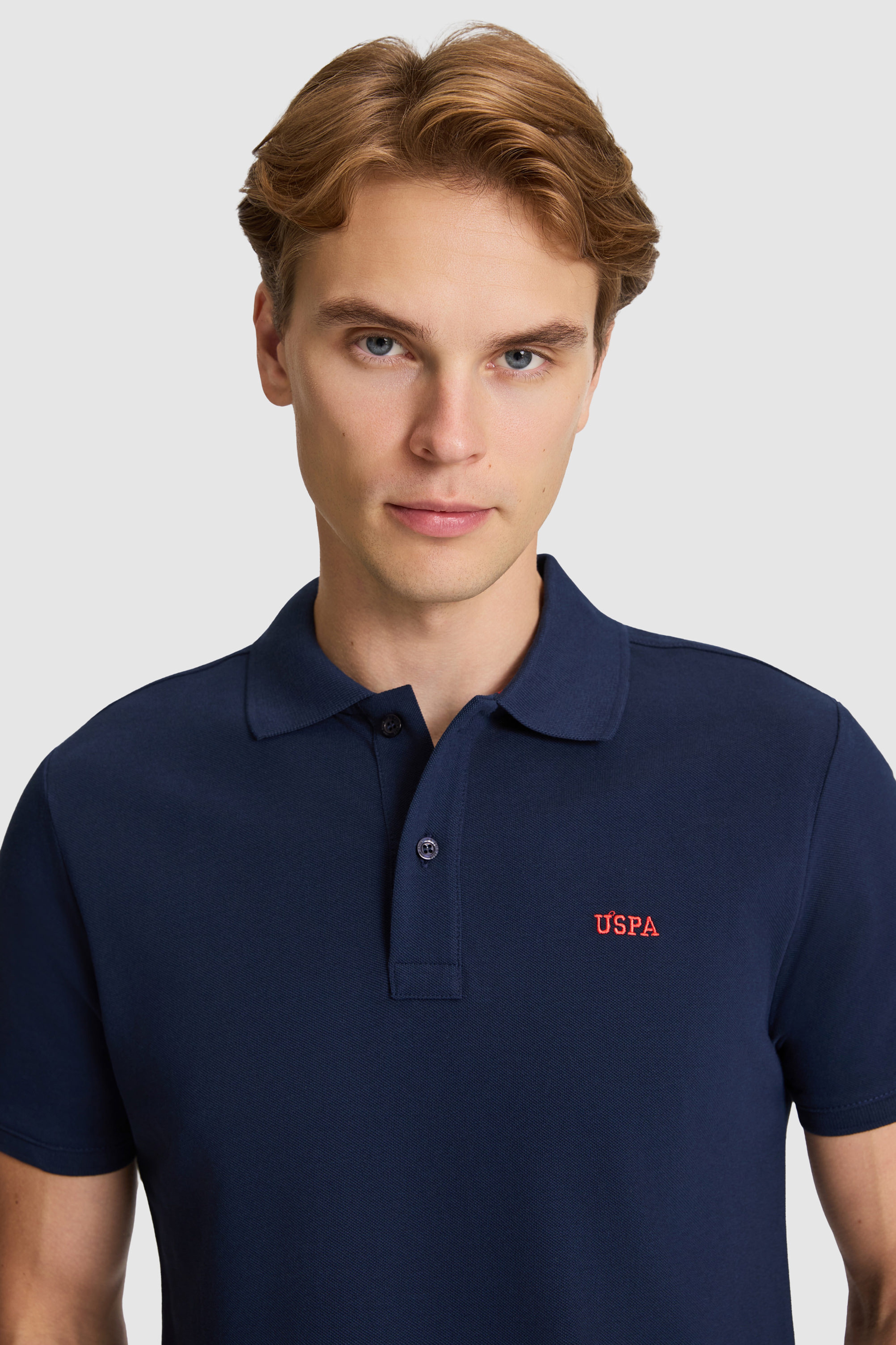 Erkek Lacivert Regular Fit Polo Yaka Basic Tişört - Image 2