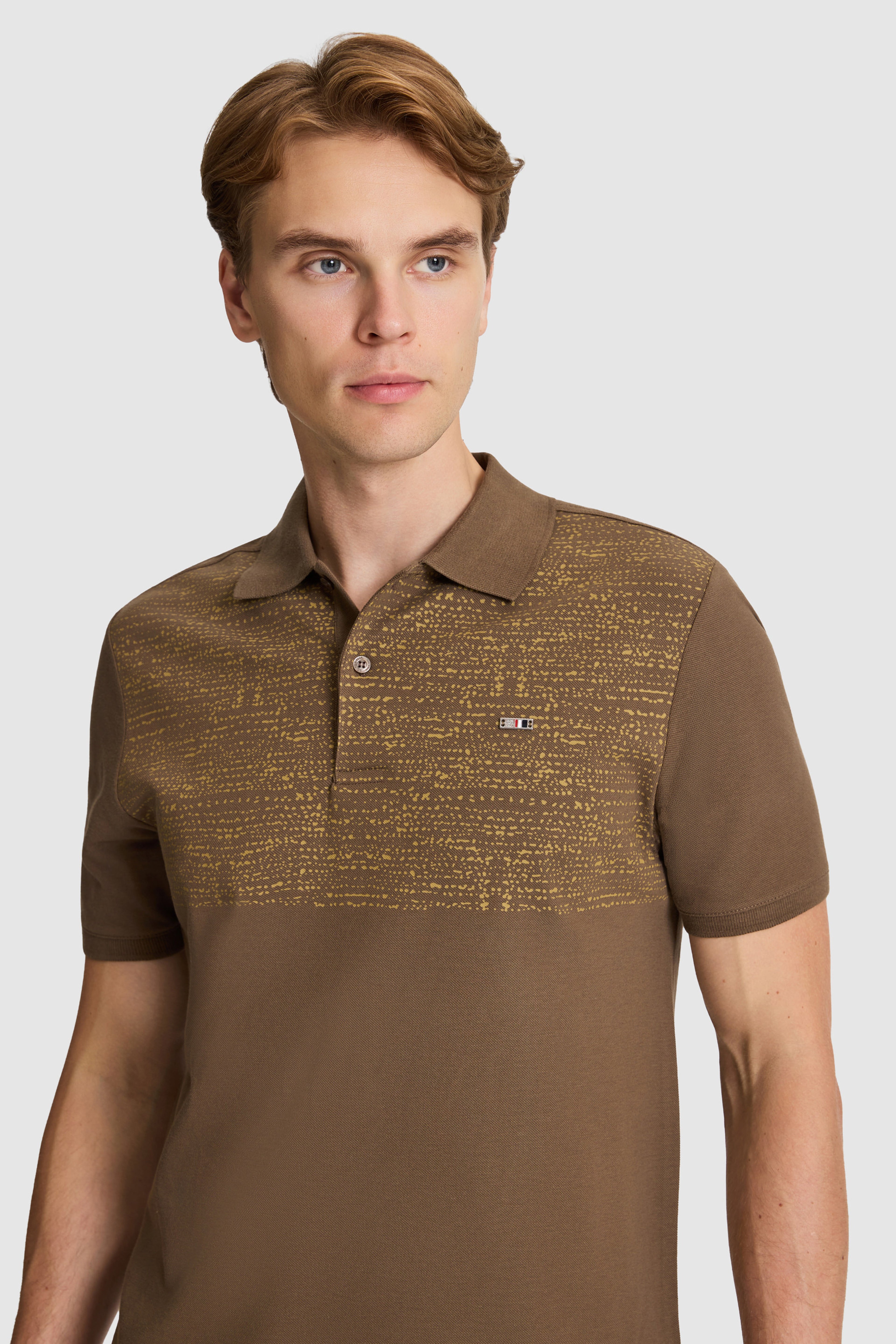 Erkek Kahverengi Regular Fit Polo Yaka Tişört
