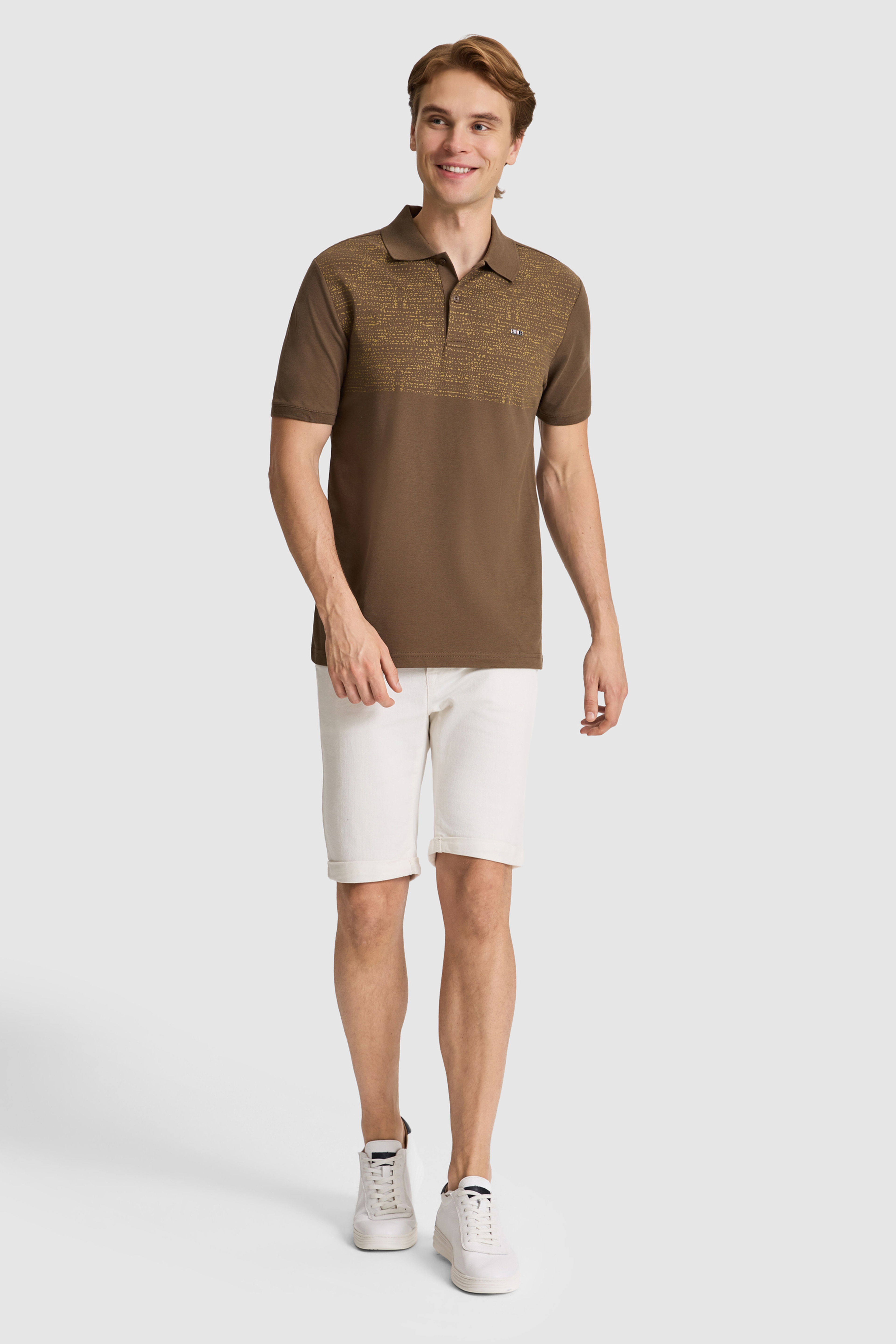 Erkek Kahverengi Regular Fit Polo Yaka Tişört