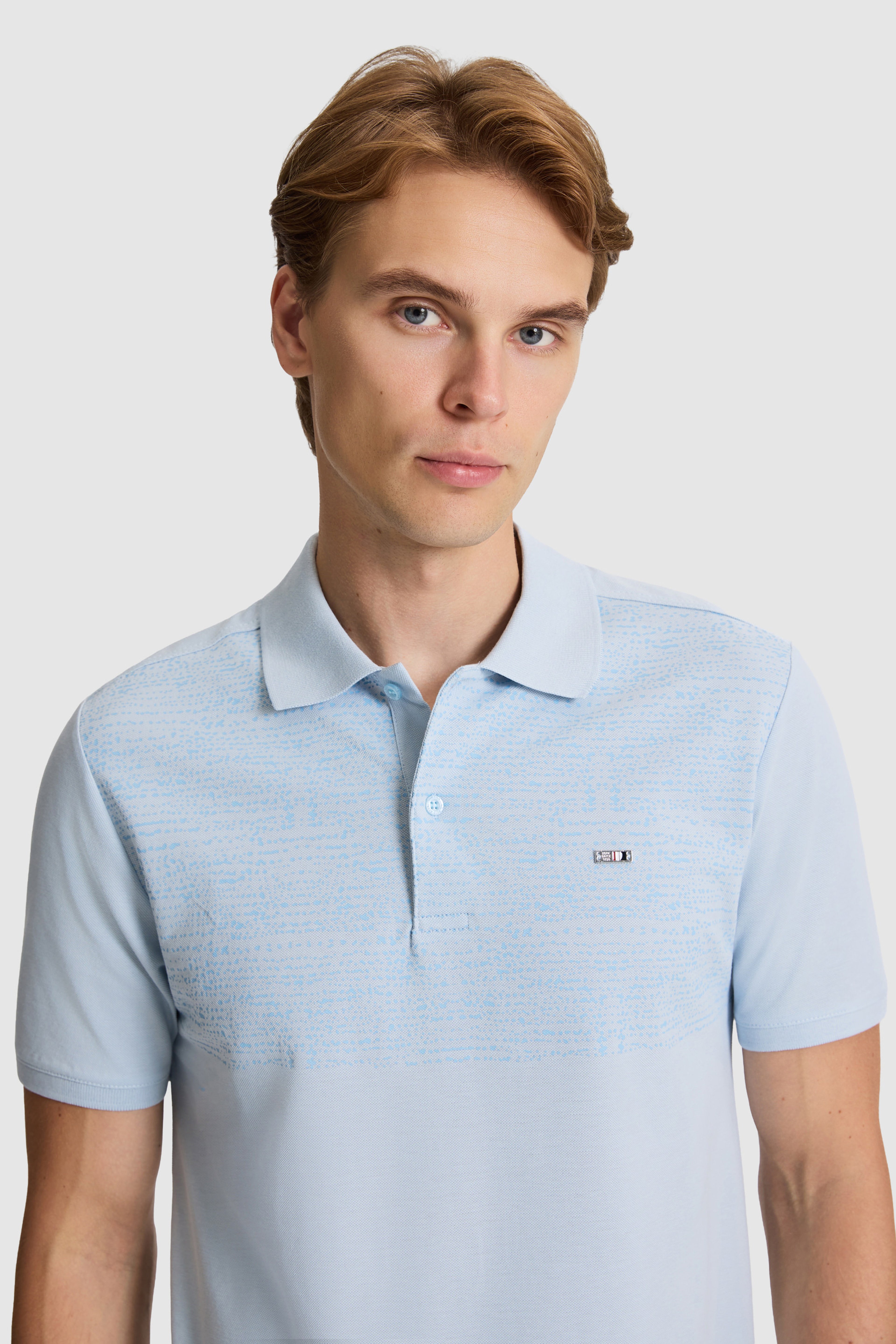 Erkek Açık Mavi Regular Fit Polo Yaka Tişört - Image 2