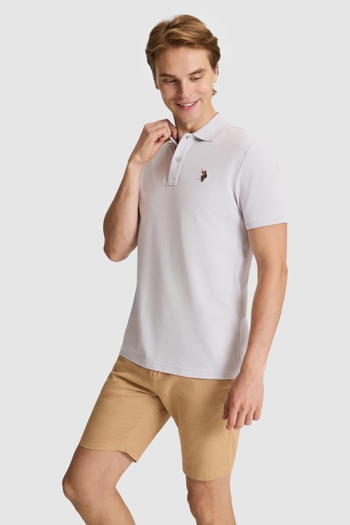 Erkek Açık Gri Basic Tişört