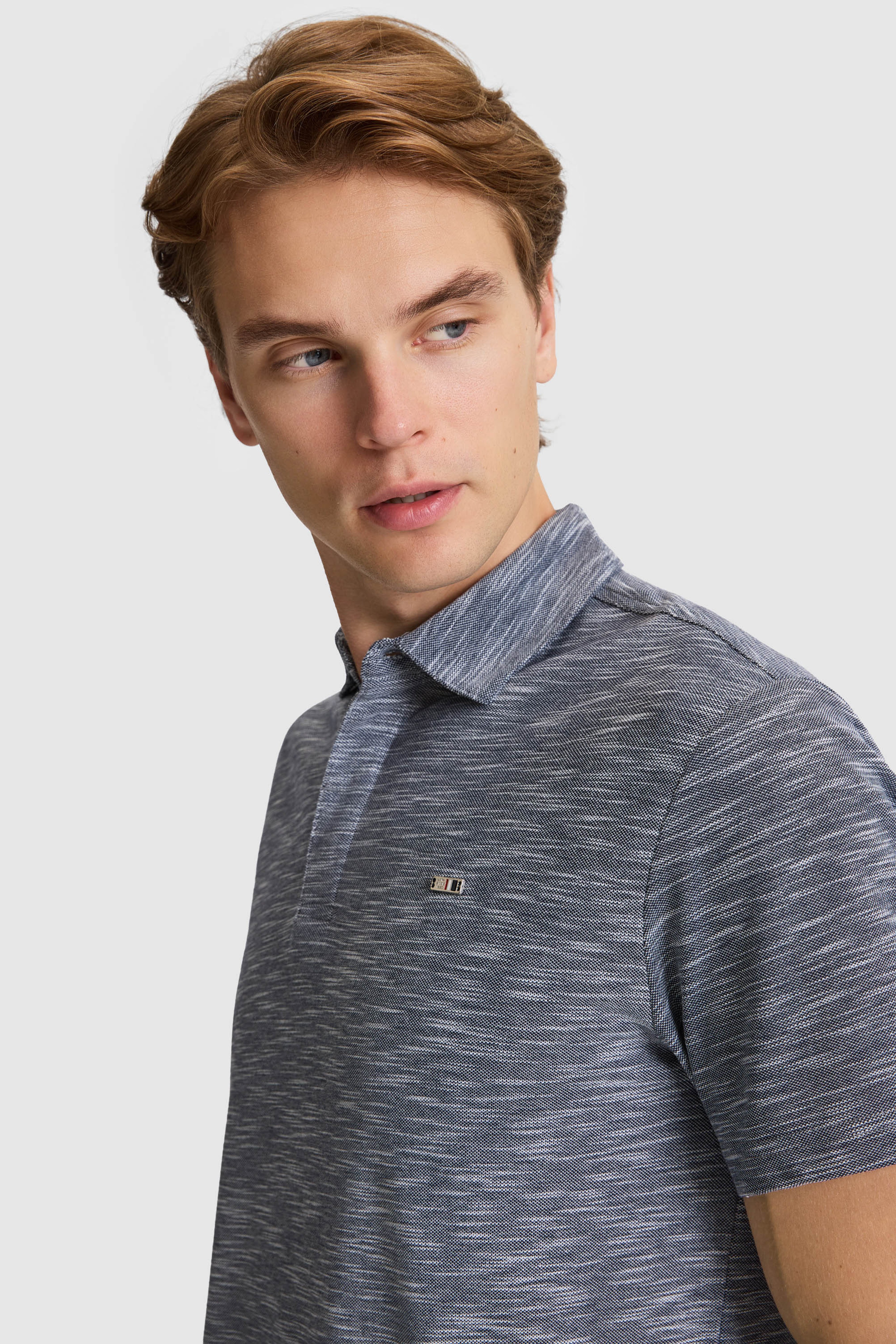 Erkek Lacivert Regular Fit Polo Yaka Tişört - Image 2