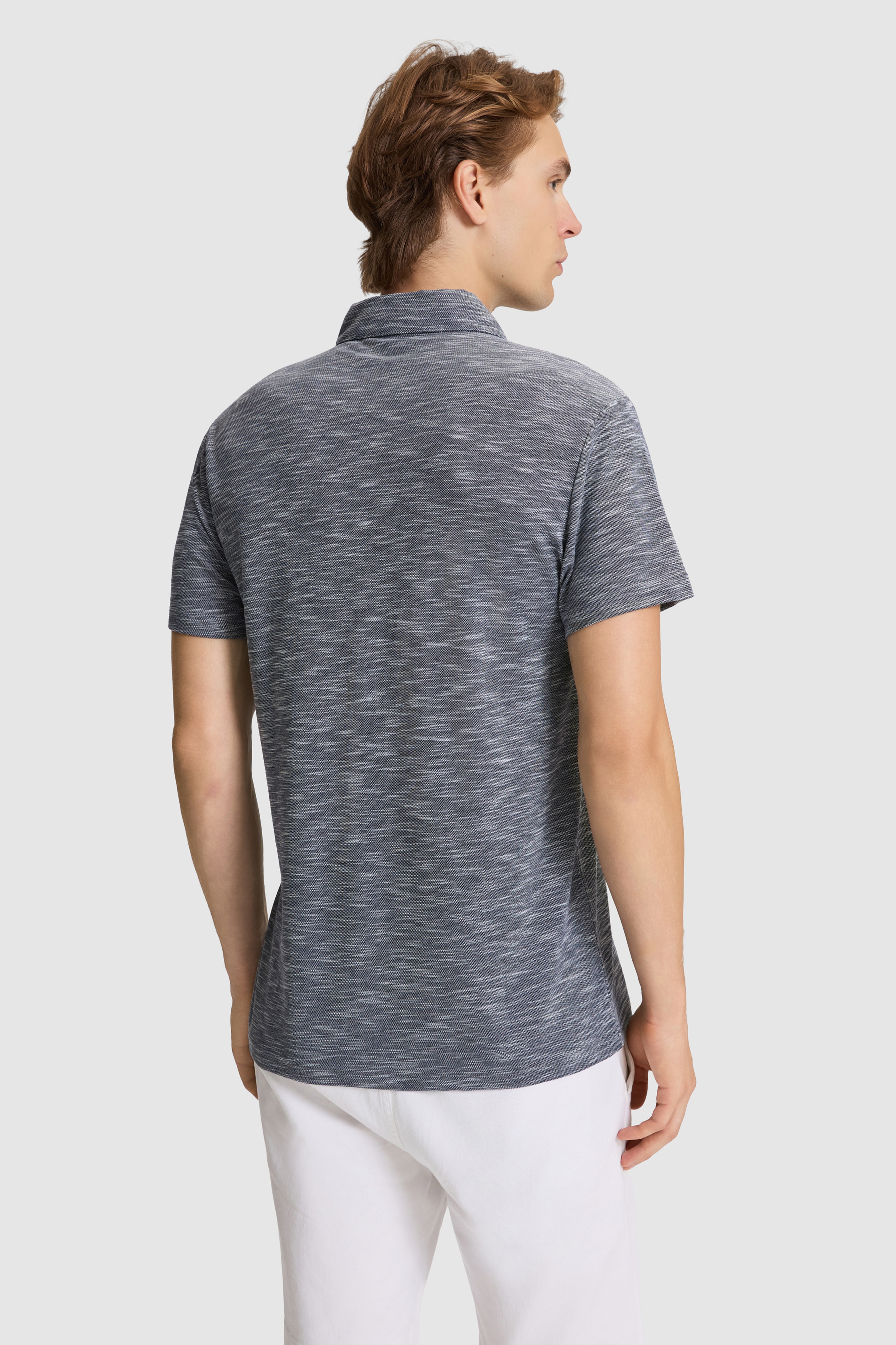 Erkek Lacivert Regular Fit Polo Yaka Tişört - Image 5