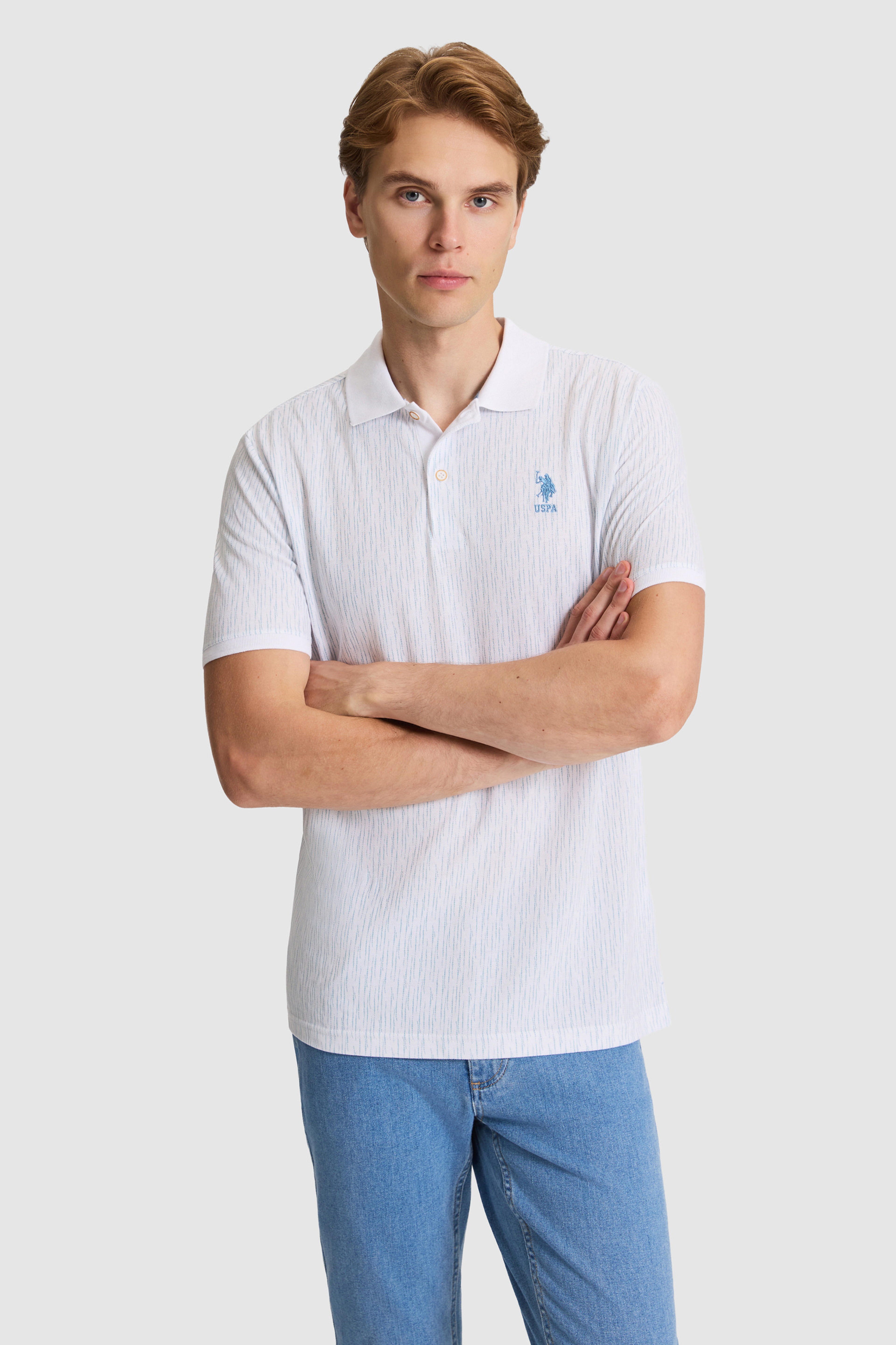 Erkek Mavi Regular Fit Polo Yaka Tişört - Image 1