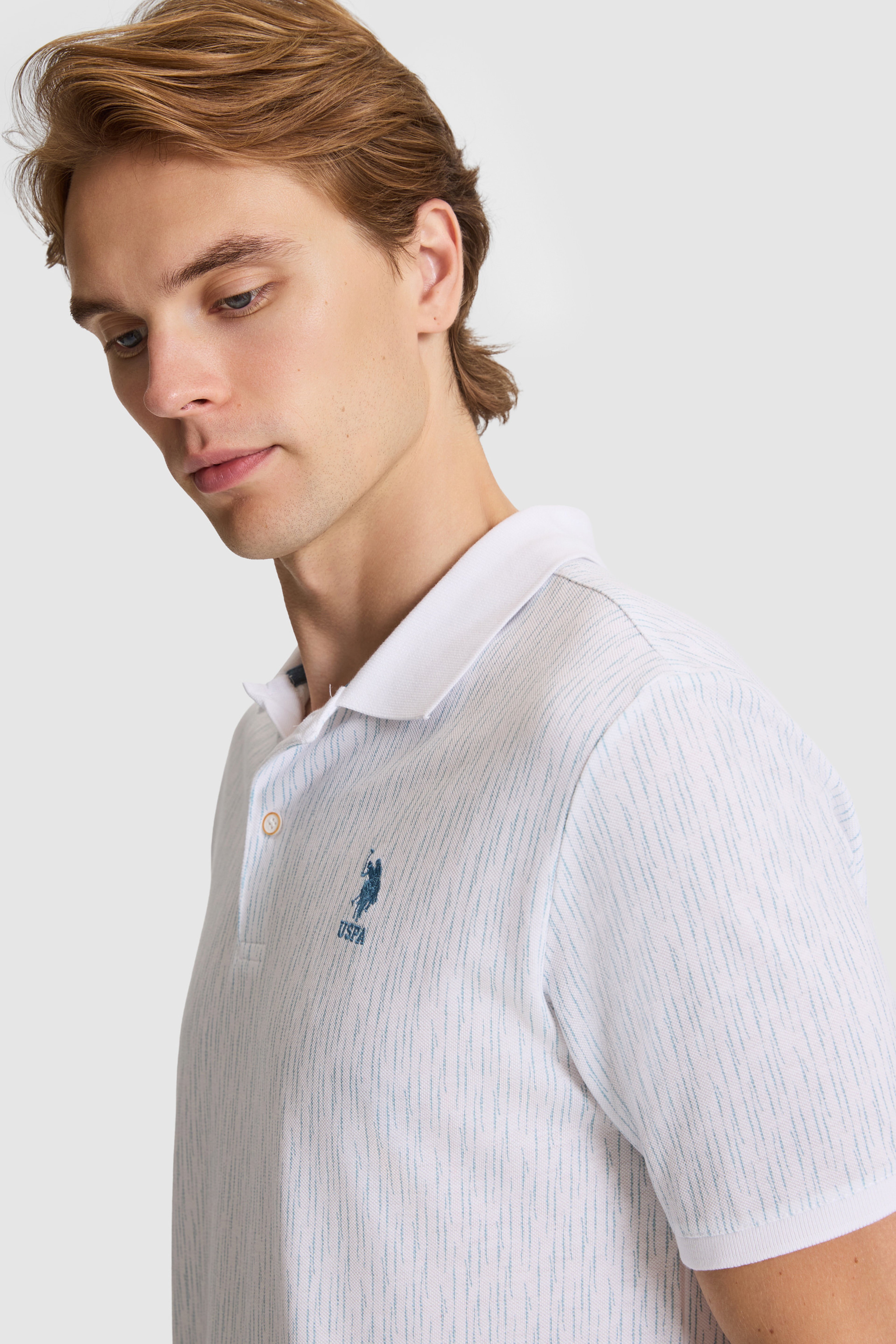 Erkek Mavi Regular Fit Polo Yaka Tişört