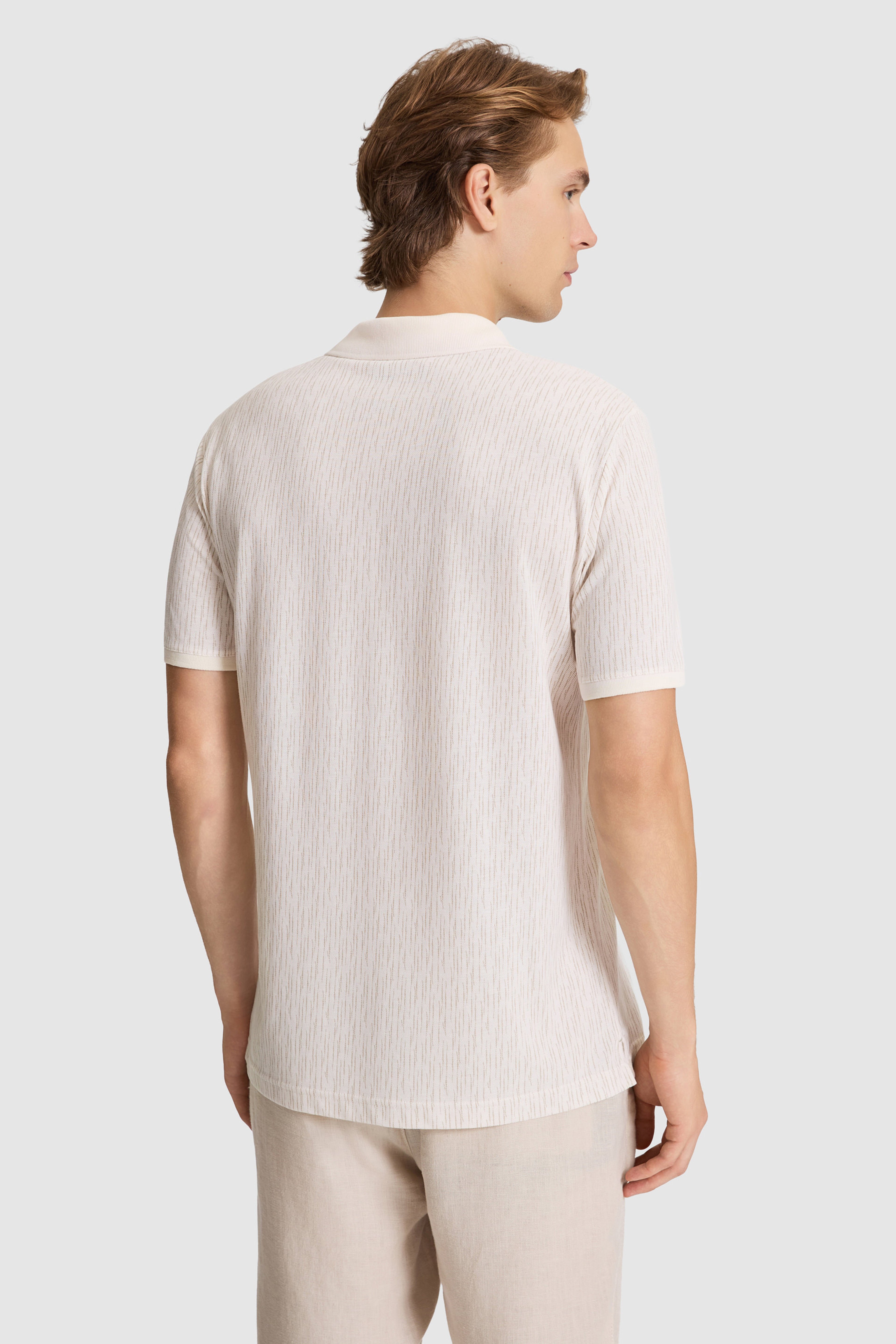 Erkek Açık Haki Regular Fit Polo Yaka Tişört