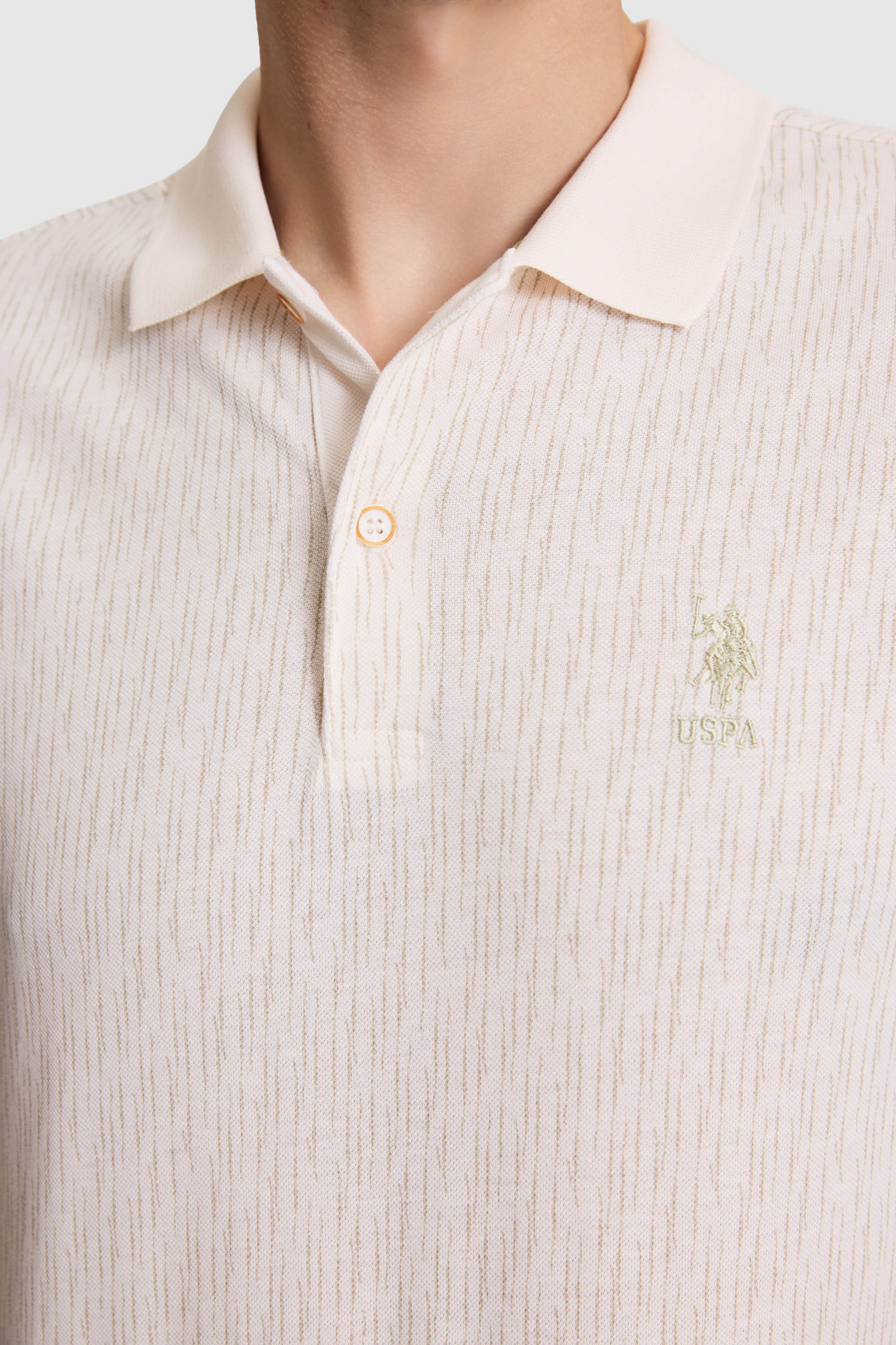 Erkek Açık Haki Regular Fit Polo Yaka Tişört - Image 6