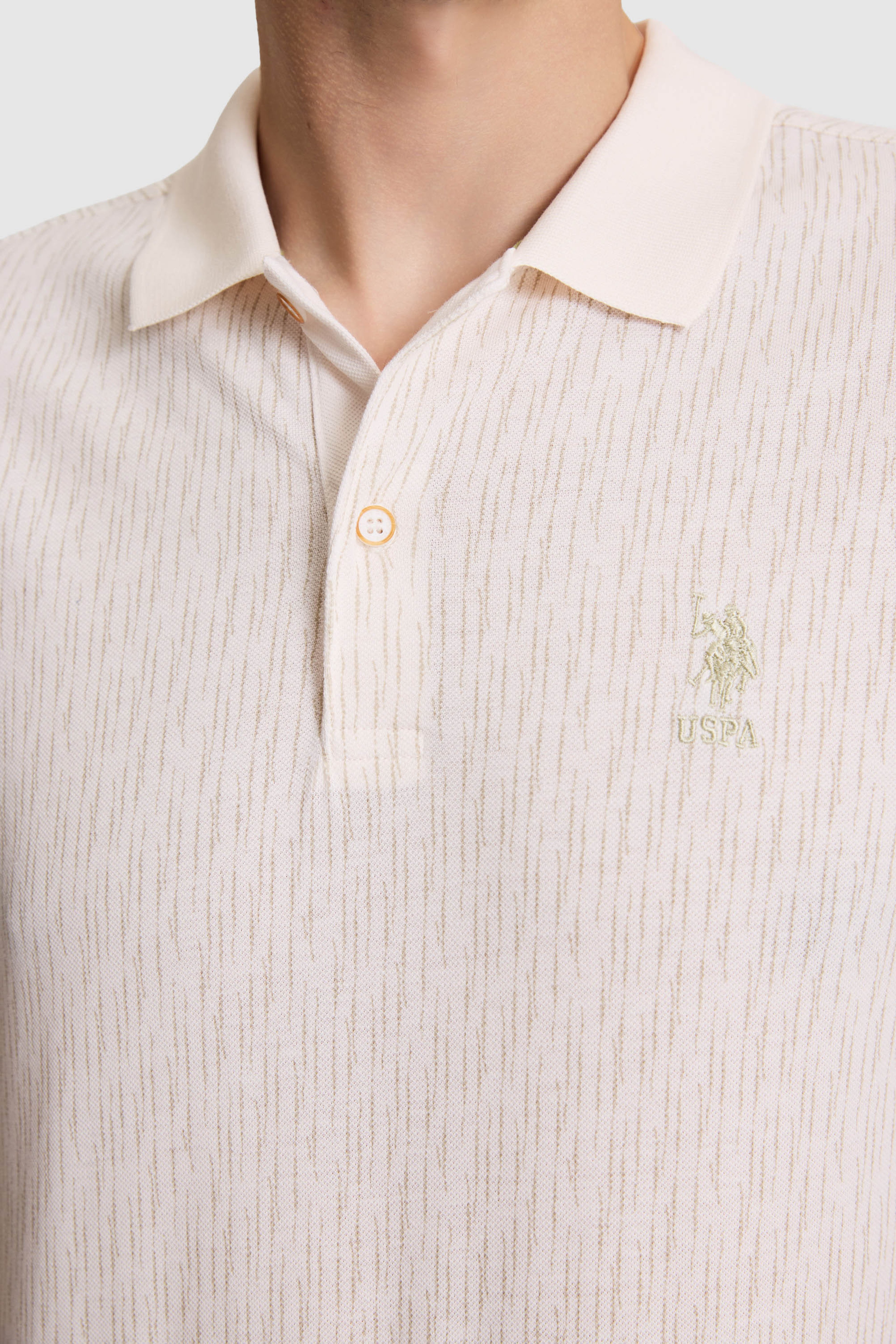 Erkek Açık Haki Regular Fit Polo Yaka Tişört