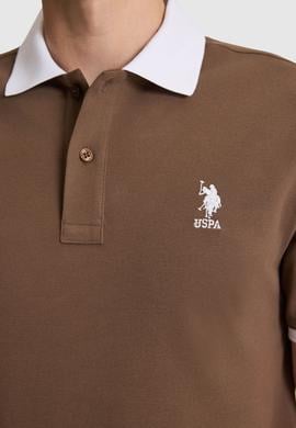 Erkek Kahverengi Regular Fit Polo Yaka Basic Tişört - 50326978023
