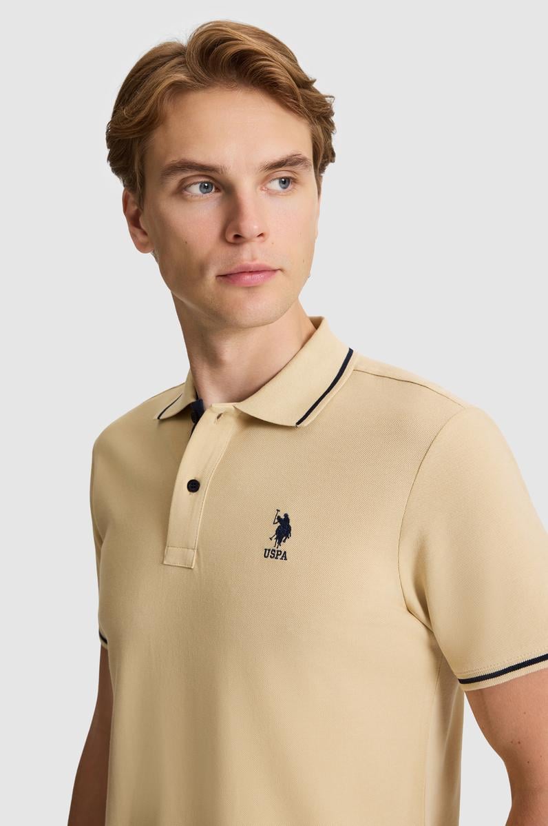 Erkek Bej Basic Tişört