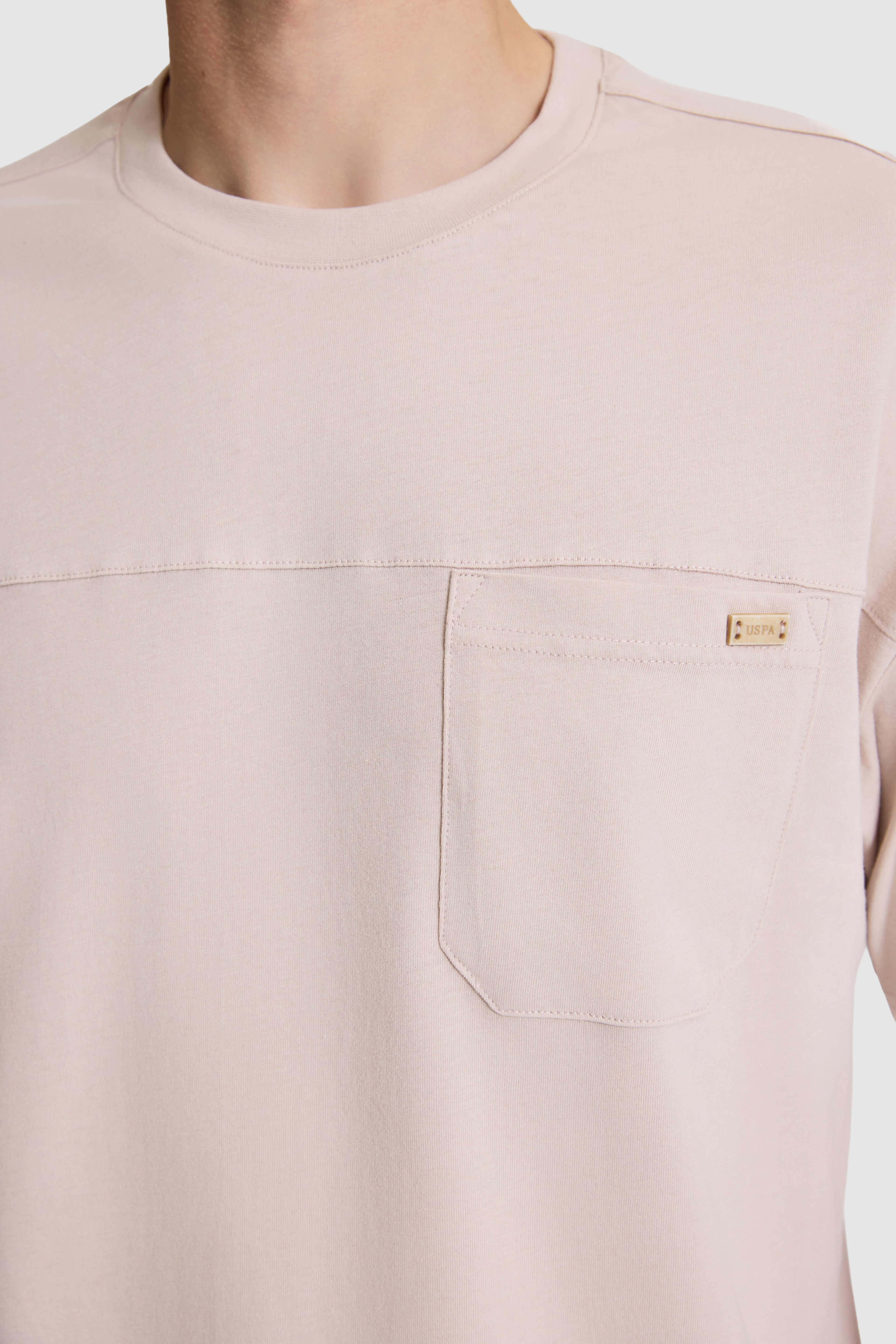 Erkek Taş Comfort Fit Bisiklet Yaka Tişört - Image 6