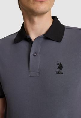 Erkek Antrasit Regular Fit Polo Yaka Basic Tişört - 50326978003