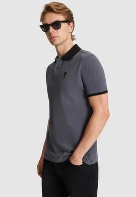 Erkek Antrasit Regular Fit Polo Yaka Basic Tişört - 50326978003
