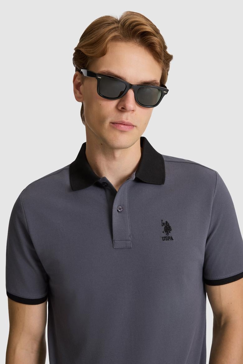 Erkek Antrasit Regular Fit Polo Yaka Basic Tişört - 50326978003