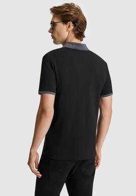 Erkek Siyah Regular Fit Polo Yaka Basic Tişört - 50326978045