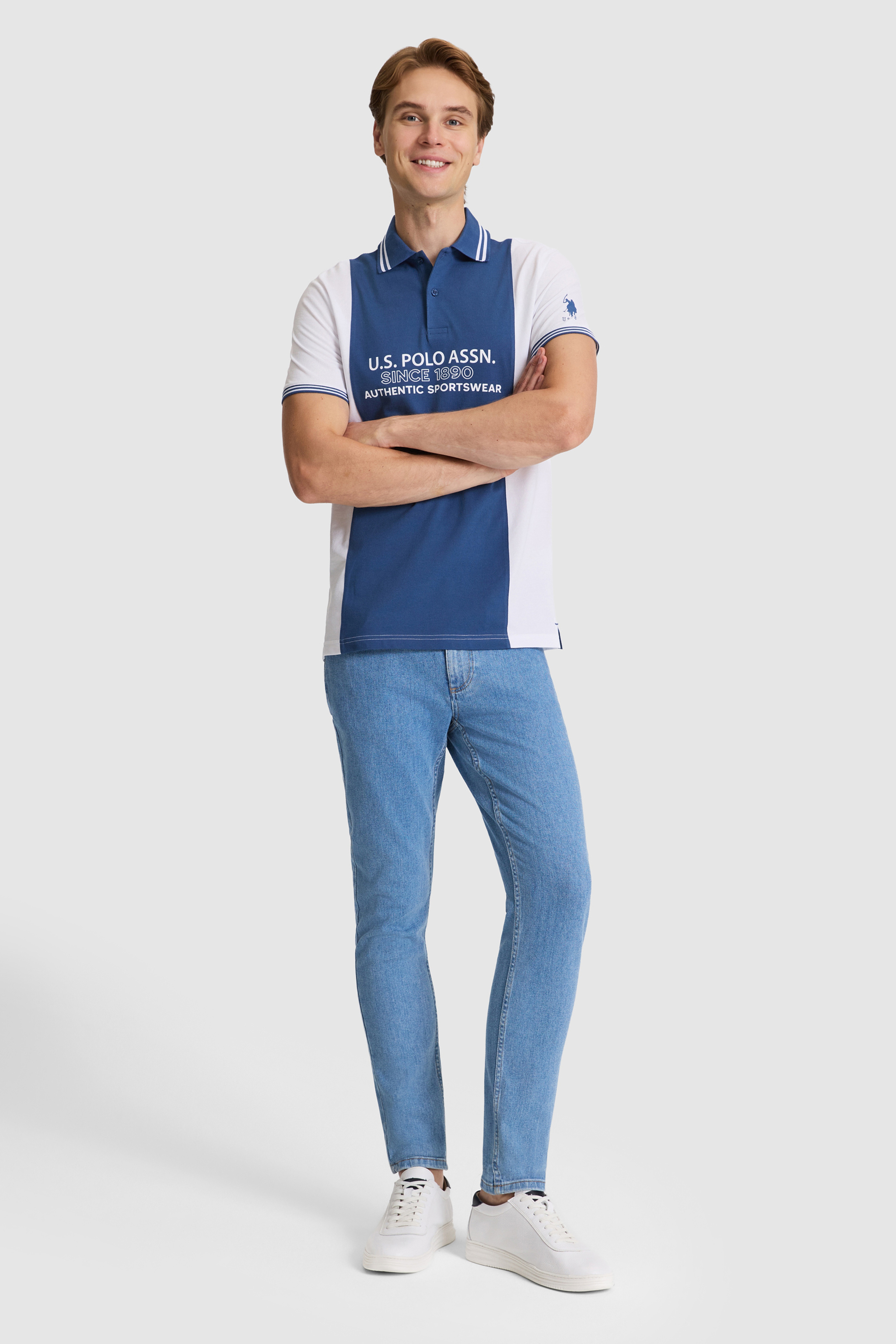 Erkek Açık Lacivert Regular Fit Polo Yaka Tişört