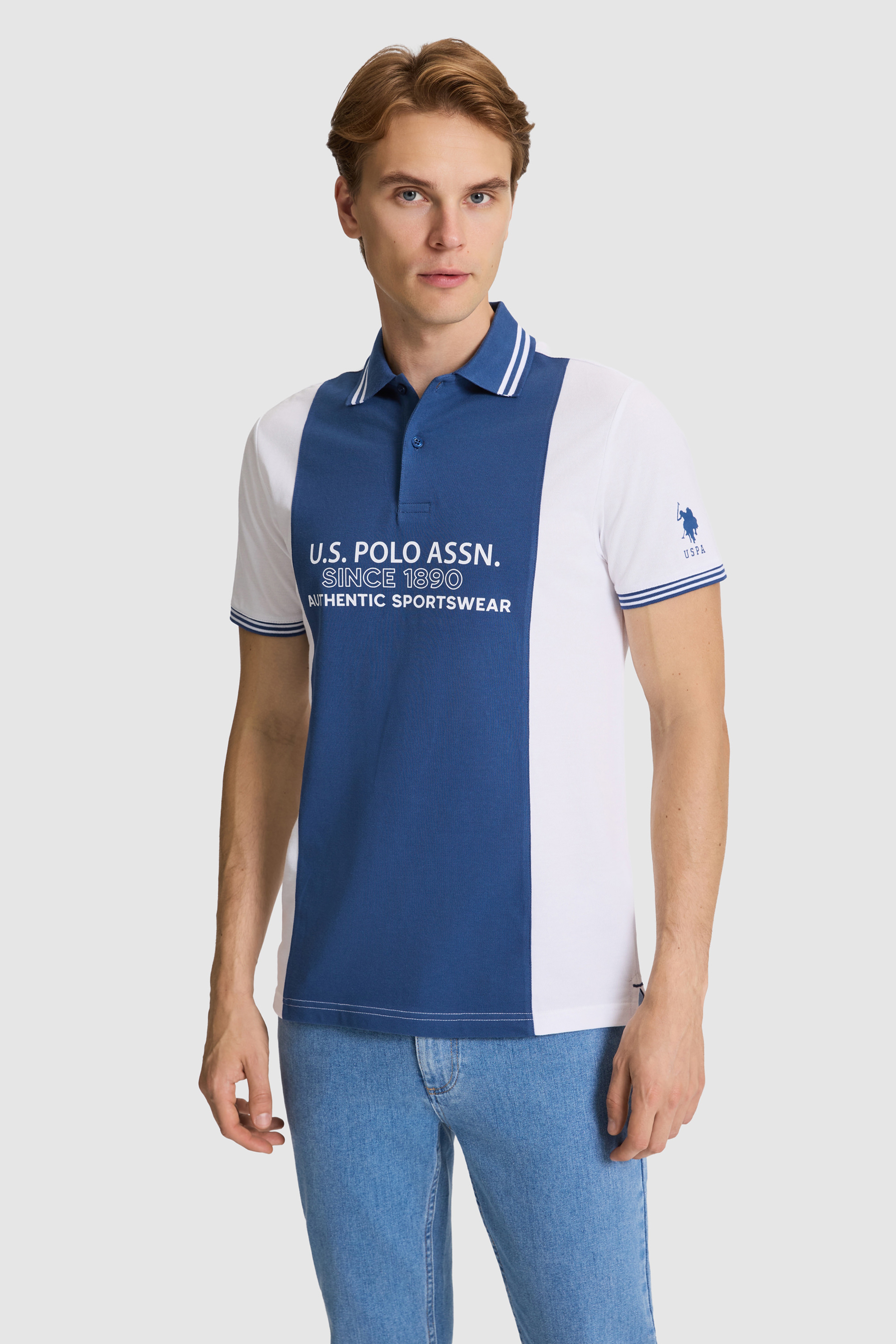 Erkek Açık Lacivert Regular Fit Polo Yaka Tişört
