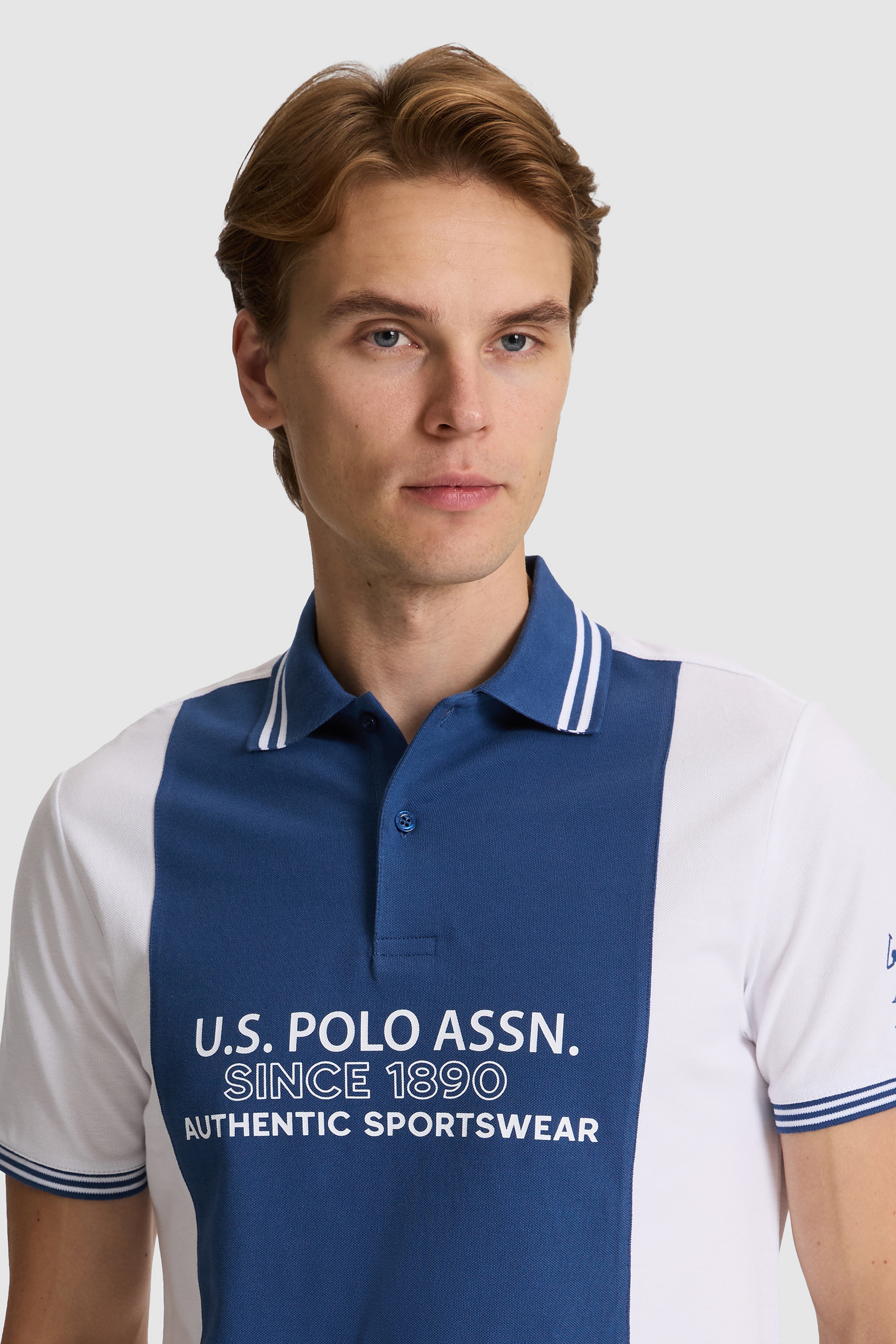 Erkek Açık Lacivert Regular Fit Polo Yaka Tişört - Image 2