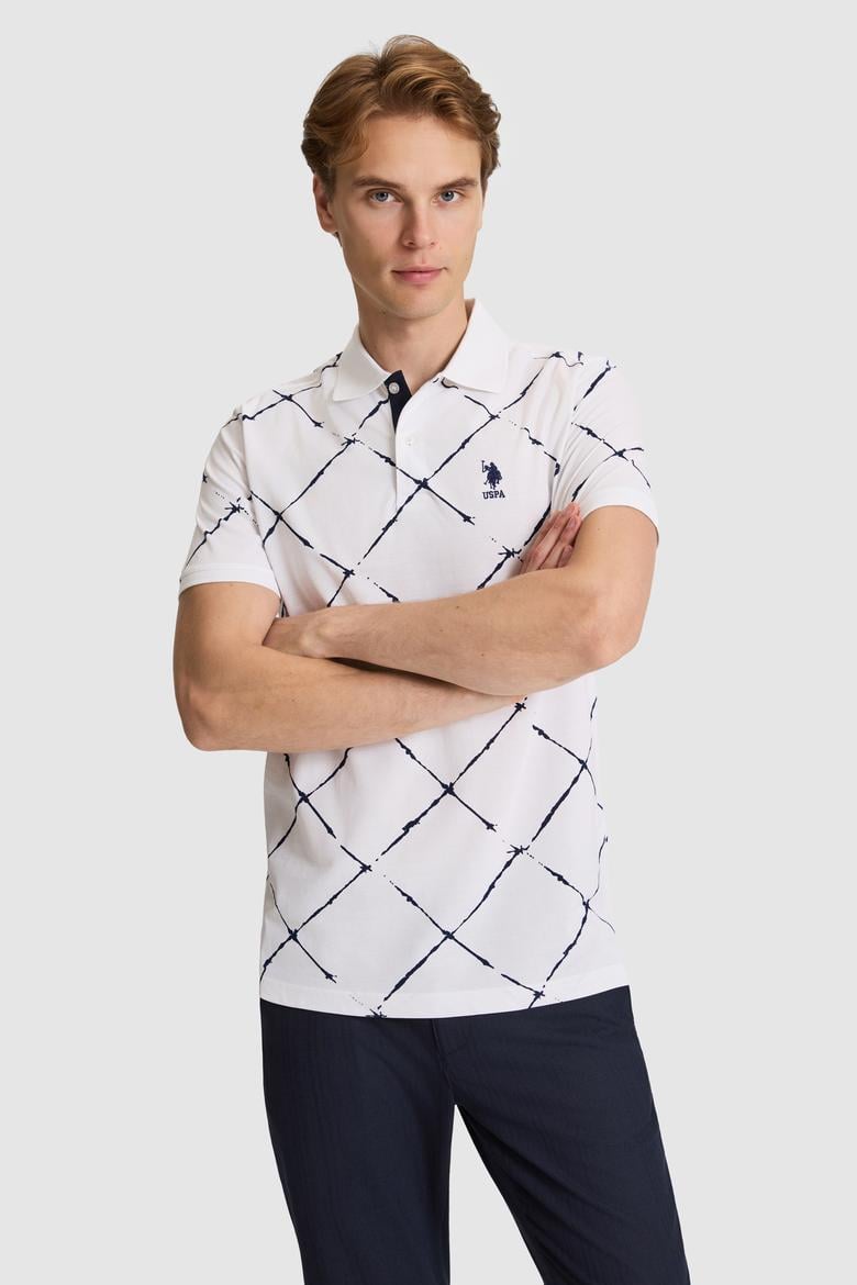 Erkek Beyaz Regular Fit Polo Yaka Tişört - 50326954001