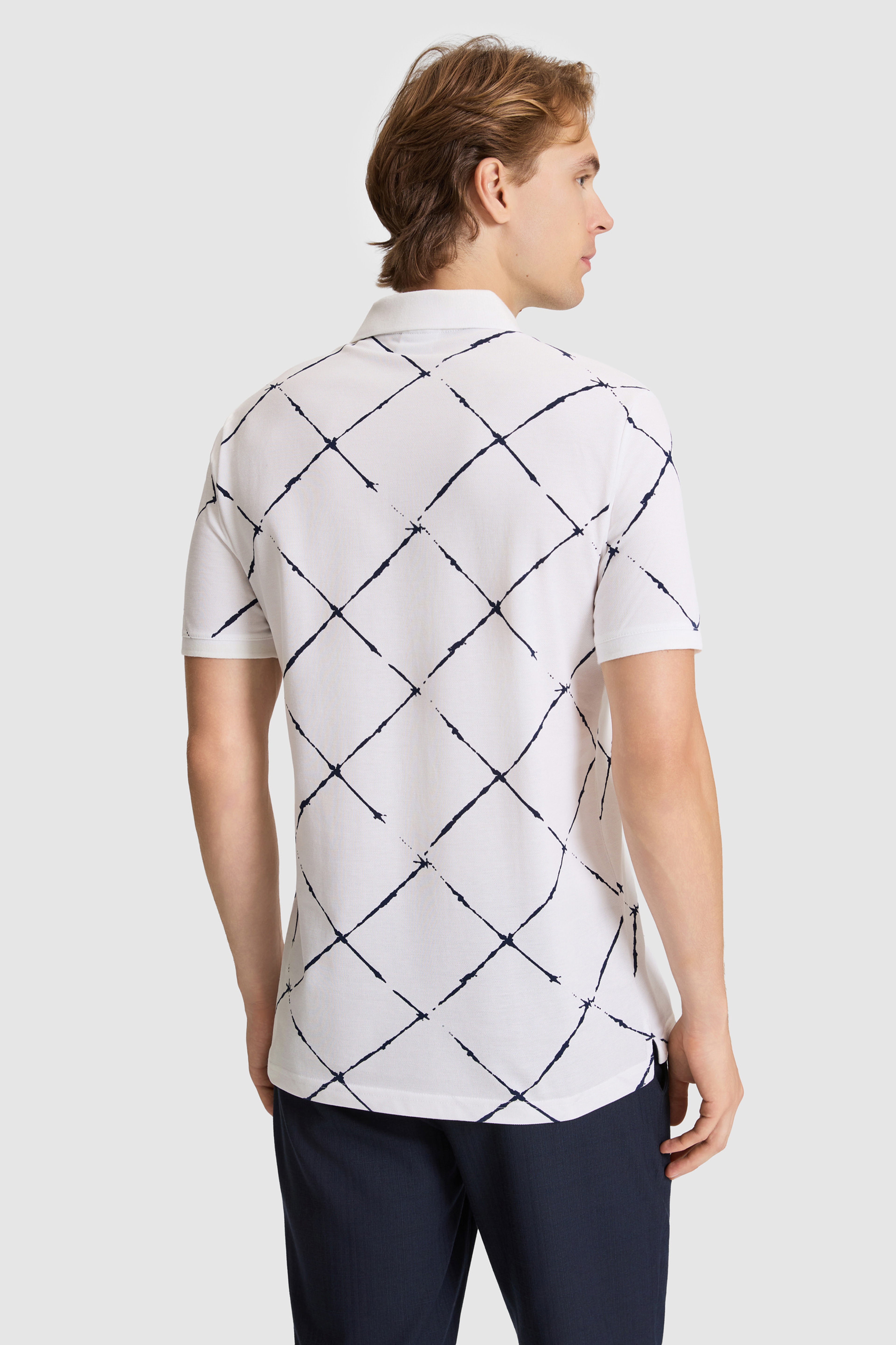 Erkek Beyaz Regular Fit Polo Yaka Tişört