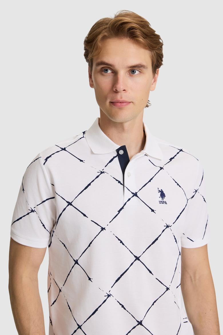 Erkek Beyaz Regular Fit Polo Yaka Tişört - 50326954001
