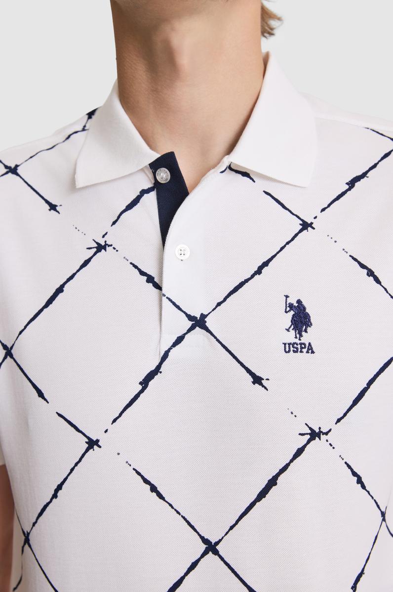 Erkek Beyaz Regular Fit Polo Yaka Tişört