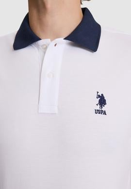 Erkek Beyaz Regular Fit Polo Yaka Basic Tişört - 50326978012