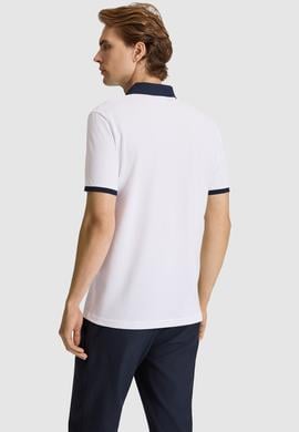 Erkek Beyaz Regular Fit Polo Yaka Basic Tişört - 50326978012