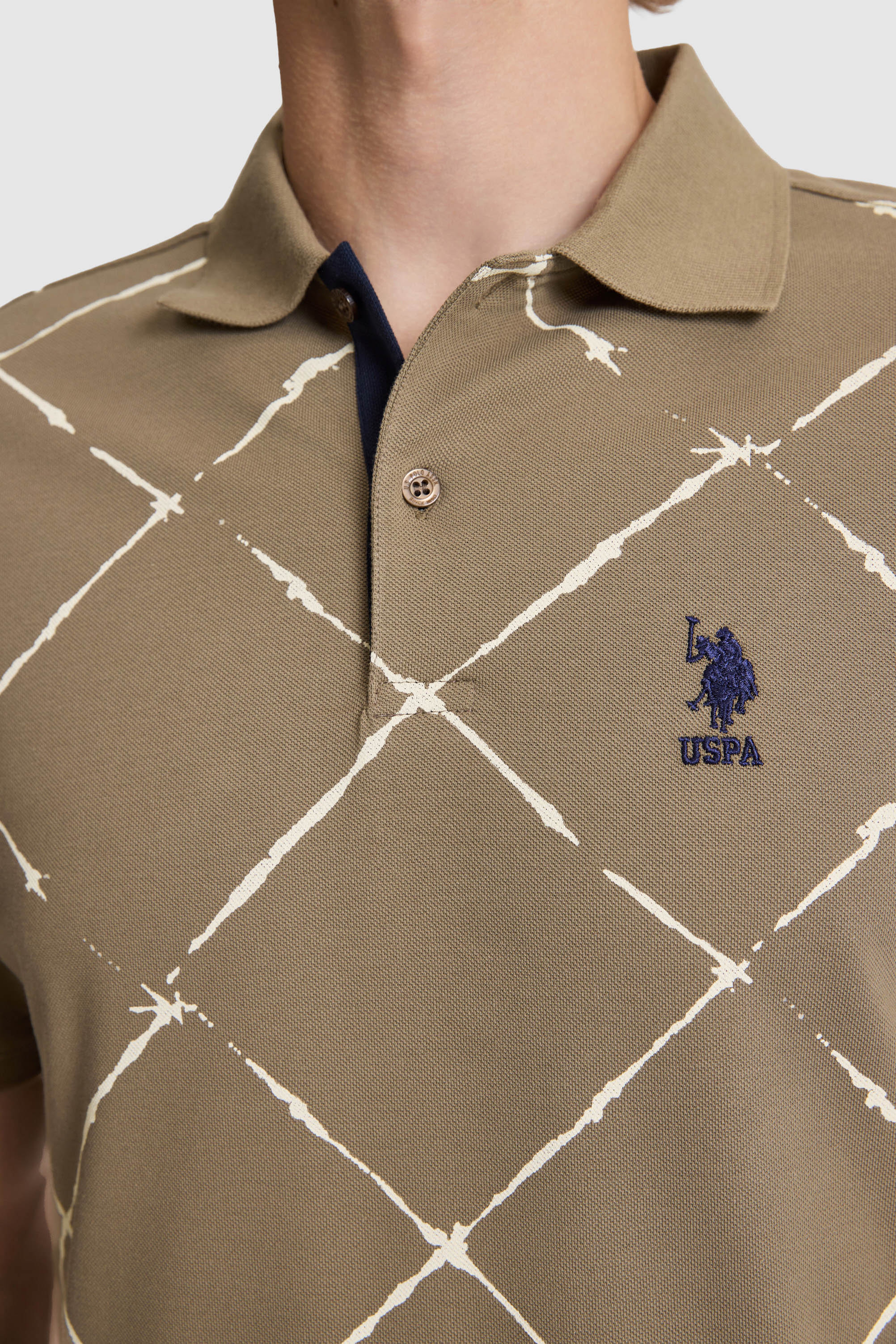 Erkek Haki Regular Fit Polo Yaka Tişört - Image 6