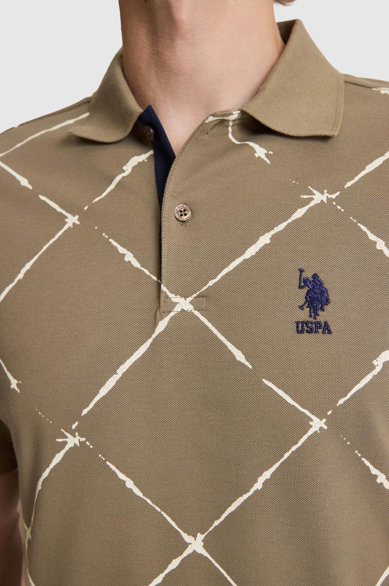 Erkek Haki Regular Fit Polo Yaka Tişört