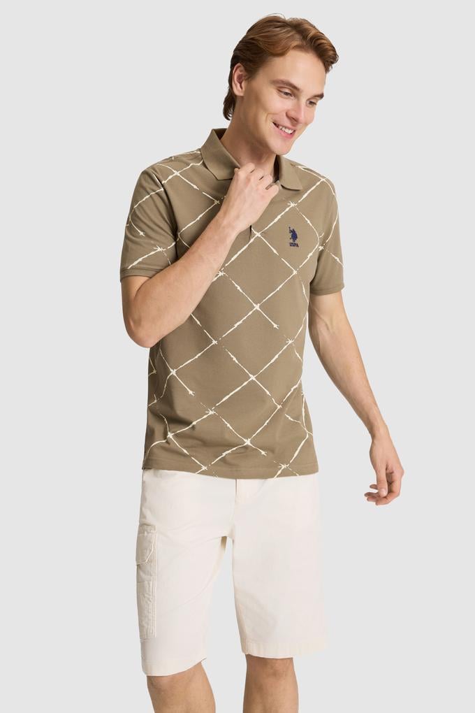 Erkek Haki Regular Fit Polo Yaka Tişört