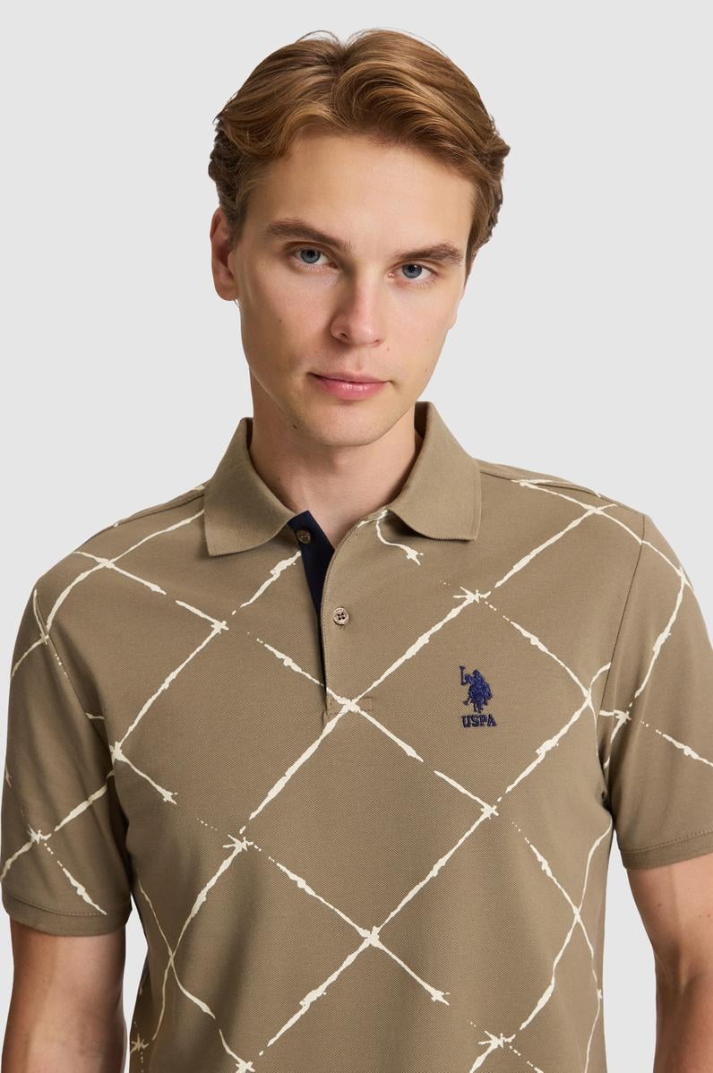 Erkek Haki Regular Fit Polo Yaka Tişört