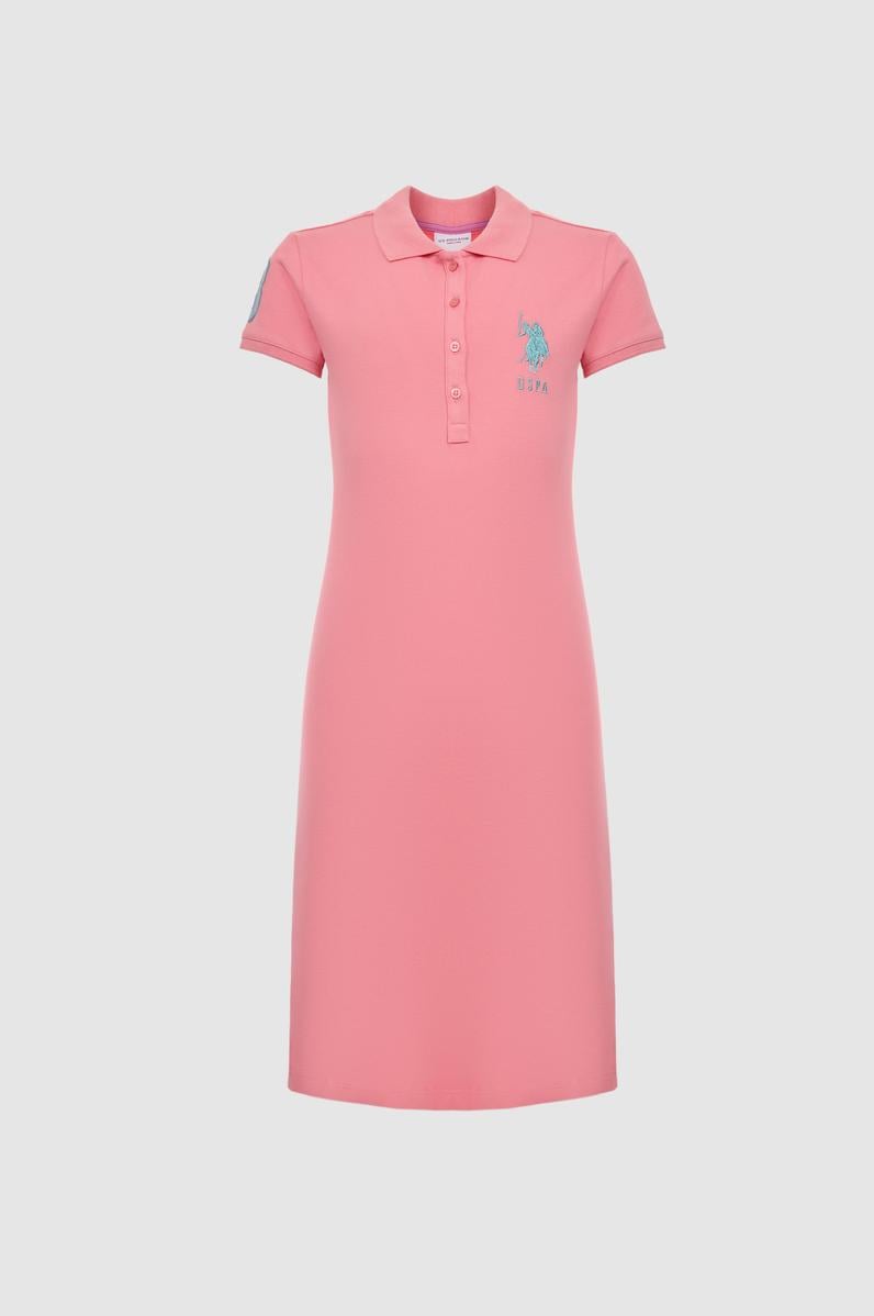 Kadın Pembe Örme Elbise